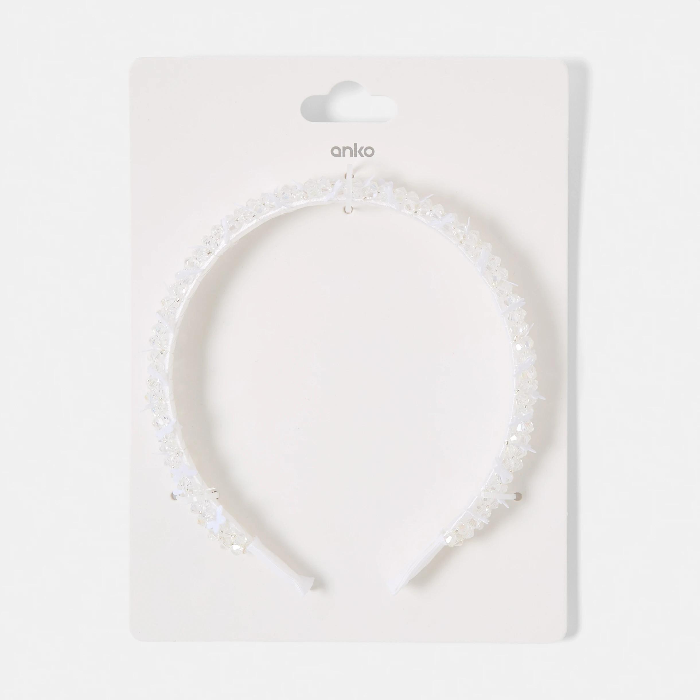 5 Sparkly Headband - White White, 5 of 5