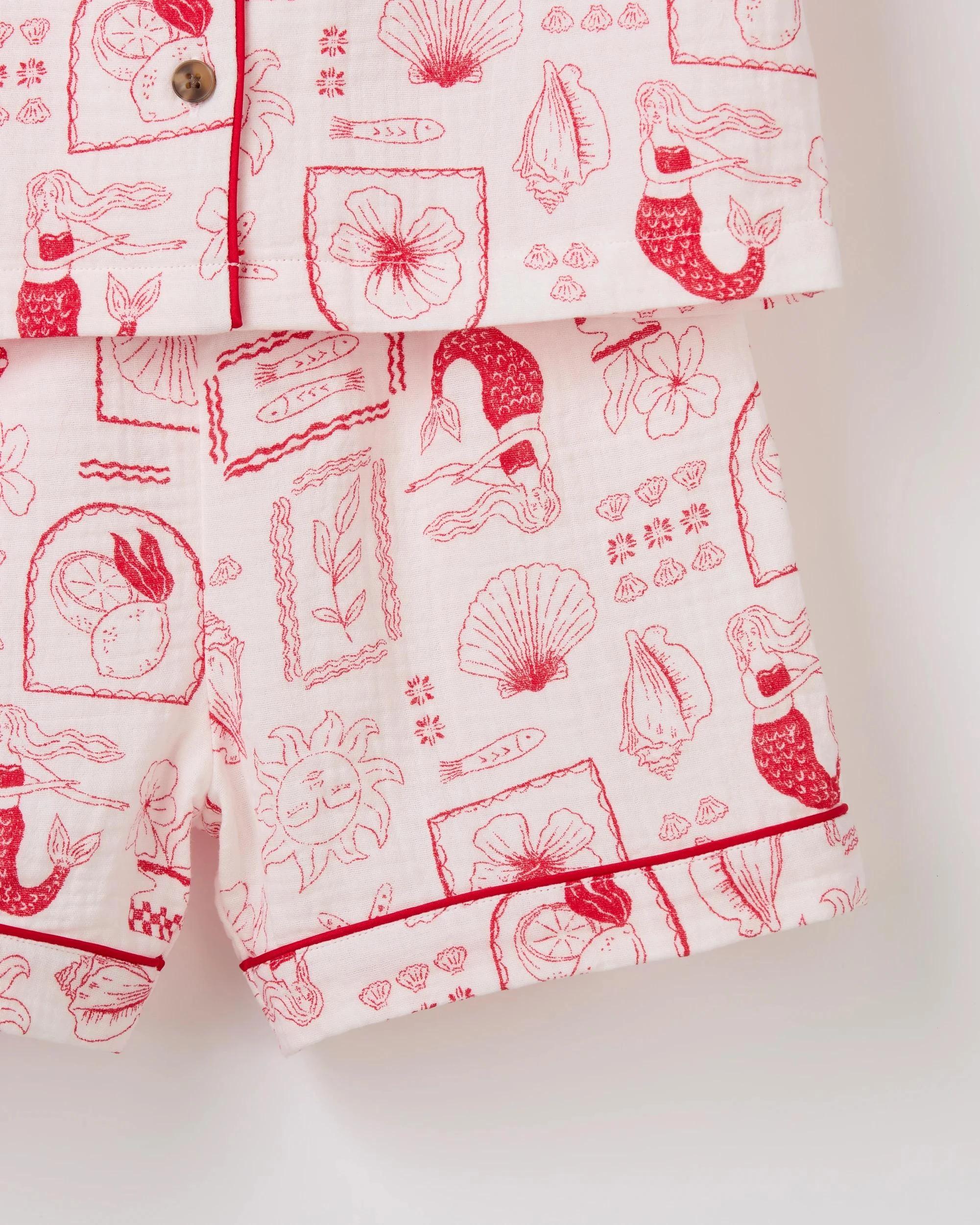 7 Target Kids Australian Cotton Younger Girls Double Cloth Pyjama Set MEDITERRANEAN, 7 of 8