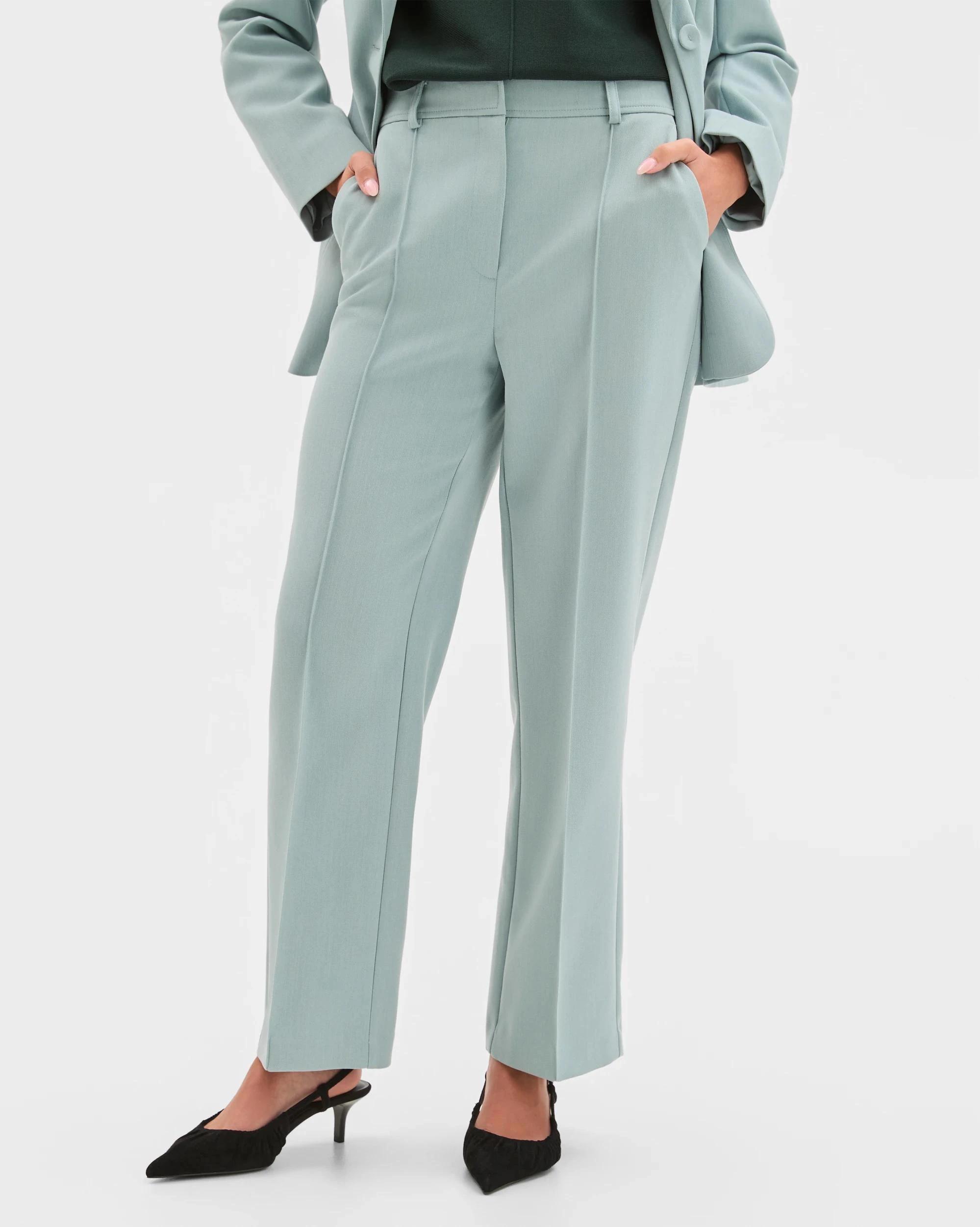 4 Target Petites Petites Straight Leg Pintuck Pants SLATE, 4 of 6