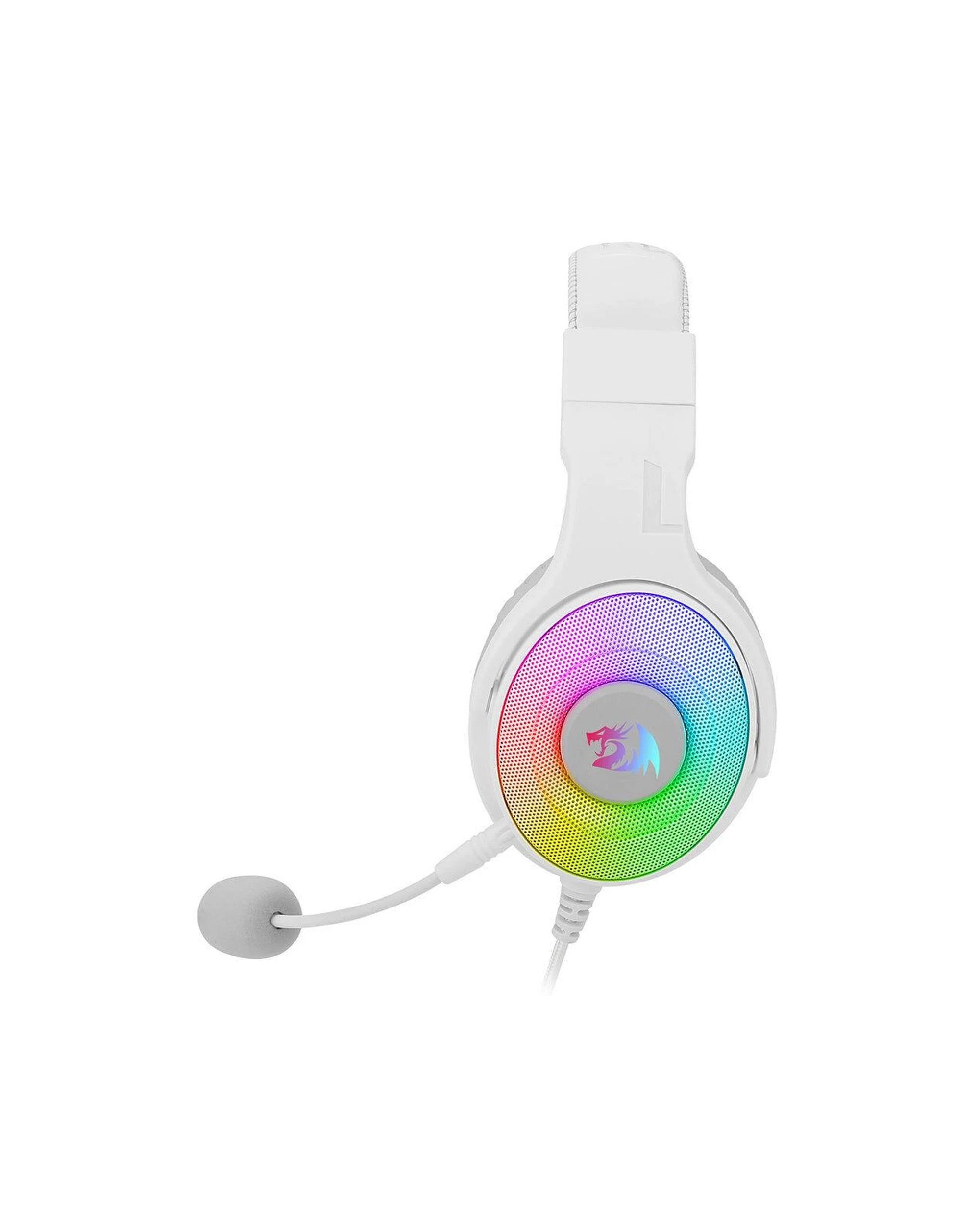 2 Redragon H350WRGB Pandora OverEar Virtual 7.1 RGB Gaming Headset - White, 2 of 7