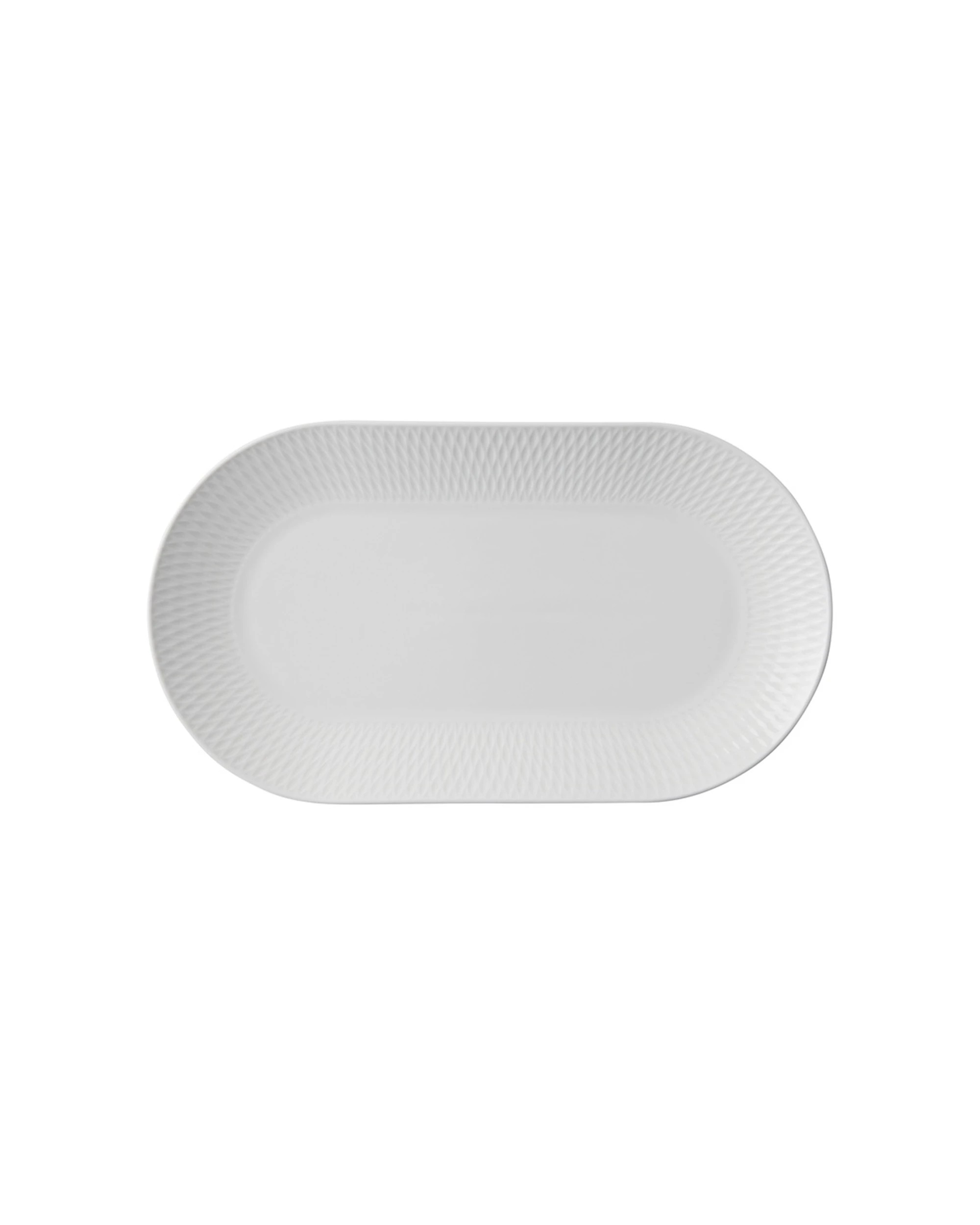 1 Maxwell And Williams Diamonds Oblong Platter 30x17cm Porcelain Gift Boxed - White, 1 of 3
