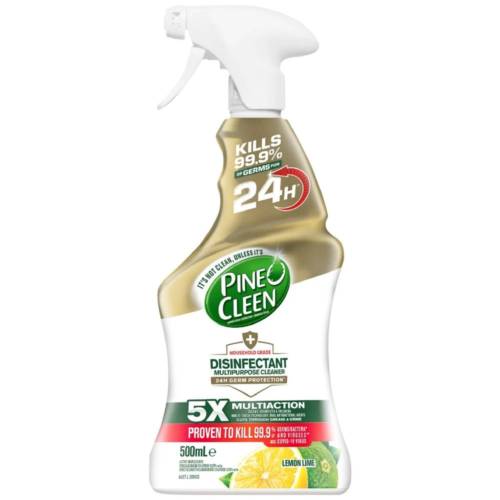 1 Pine O Cleen 24H Protection Disinfectant Lemon Lime 500mL, 1 of 4
