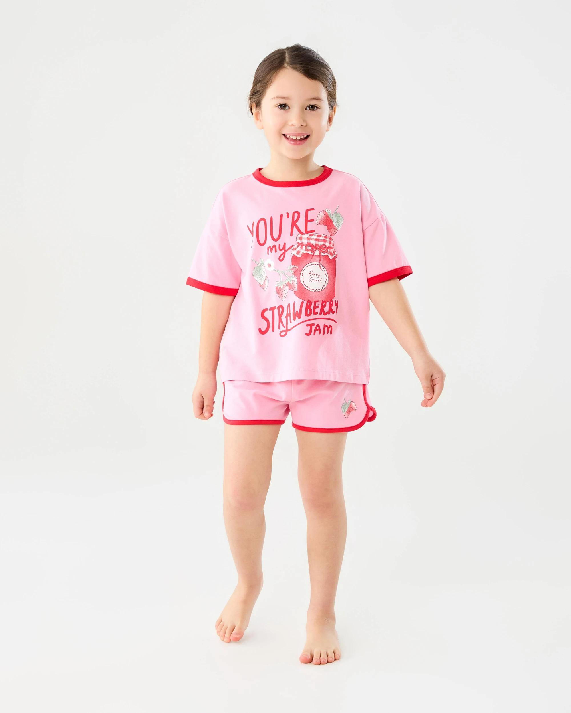 7 Short Sleeve Lounge Pyjama Set Pnk Jam, 7 of 9