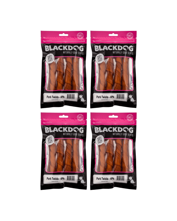 Blackdog Pork Twists  4 Pack x 4pk
