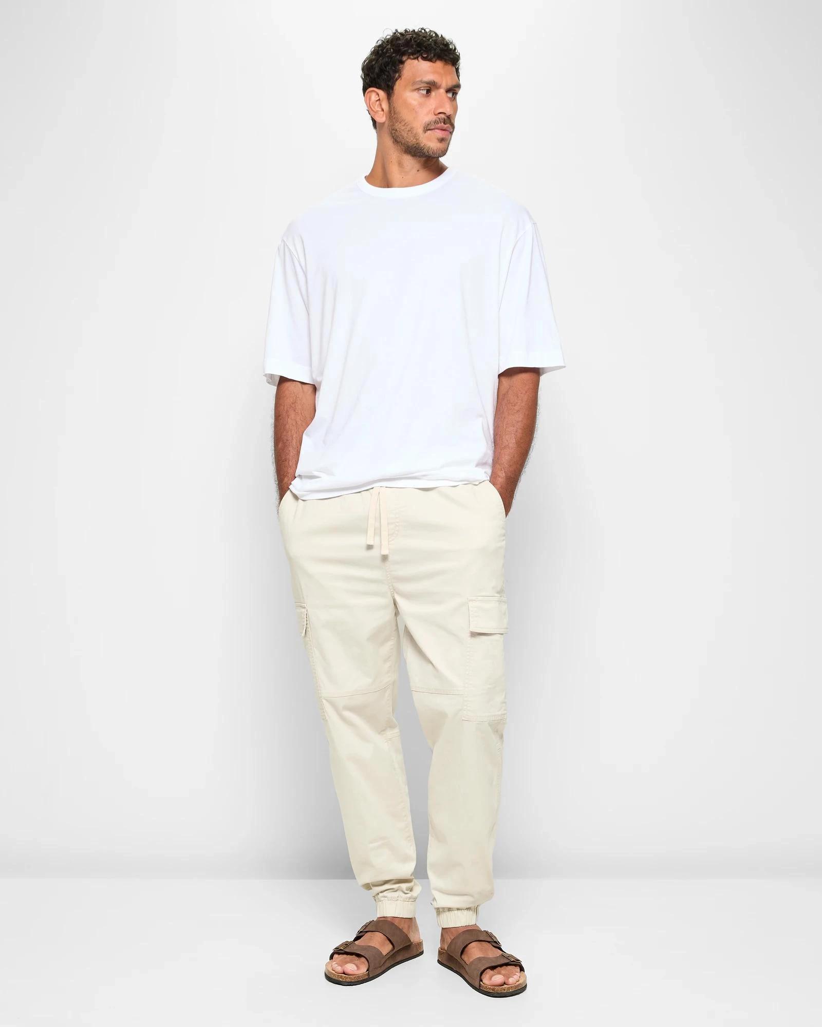 2 Target Man Australian Cotton Cargo Jogger Pants LIGHT STONE, 2 of 5