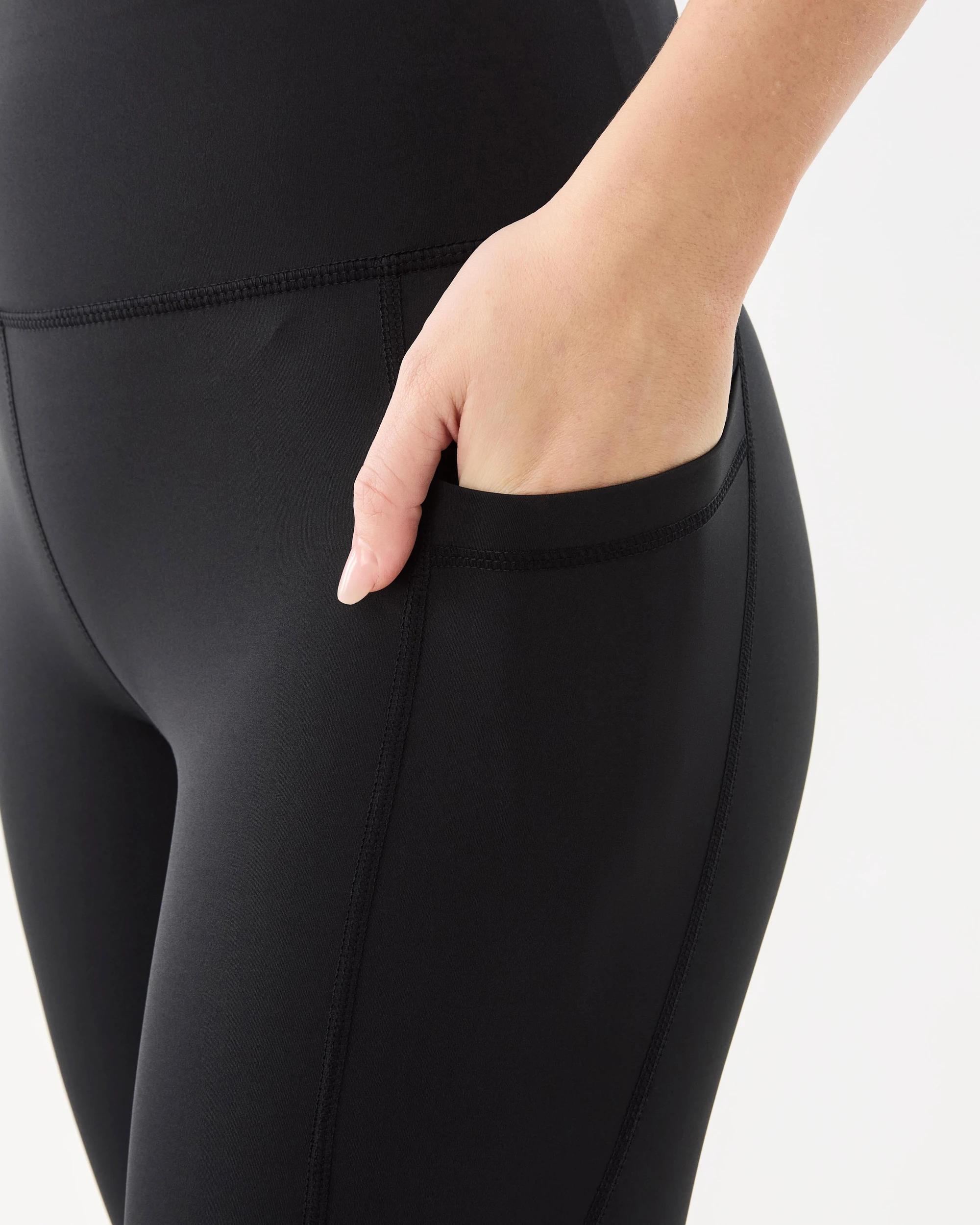 4 Active Womens Full Length Training Leggings Black, 4 of 6