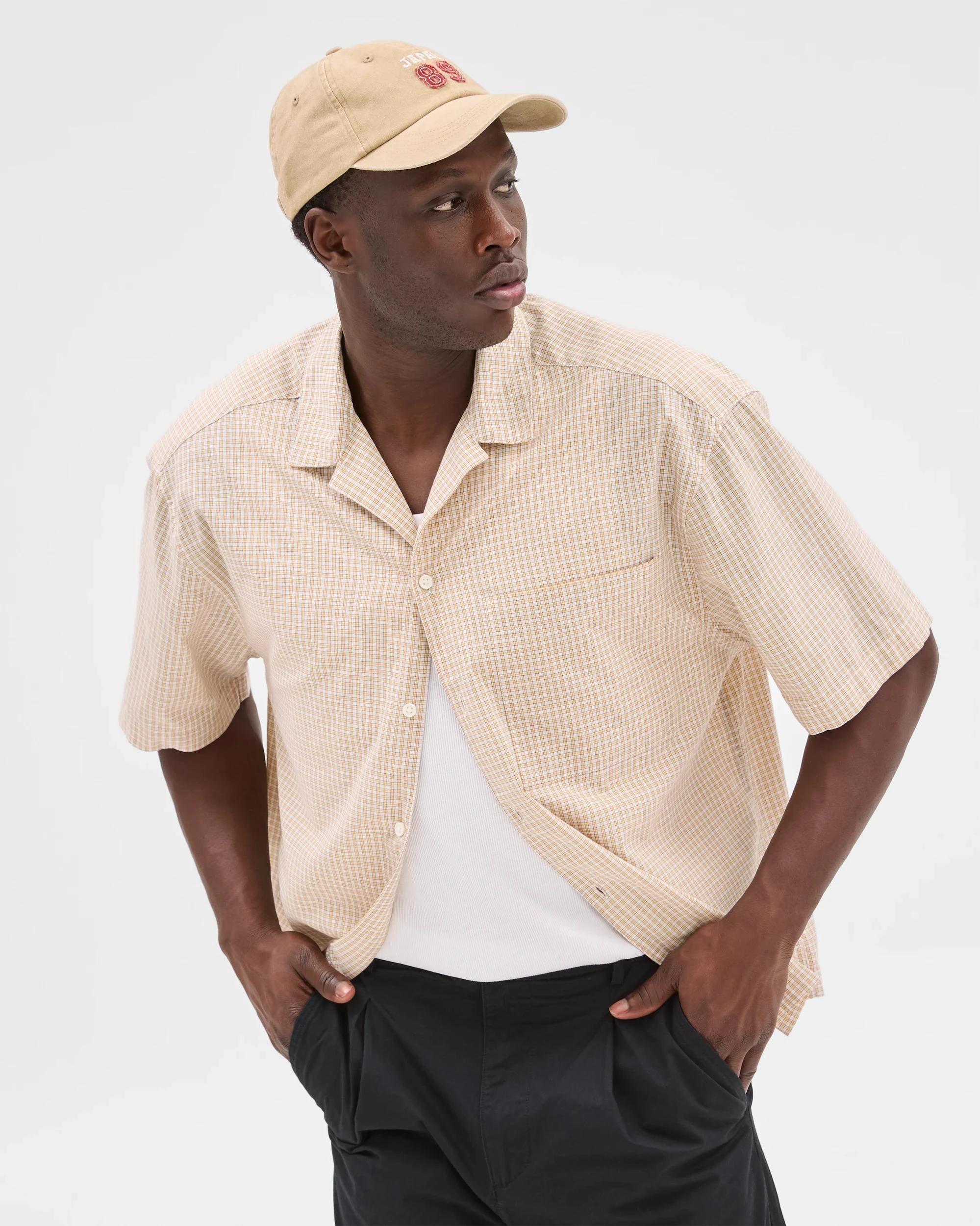 1 Commons Australian Cotton Rich Check Shirt CREAM, 1 of 7