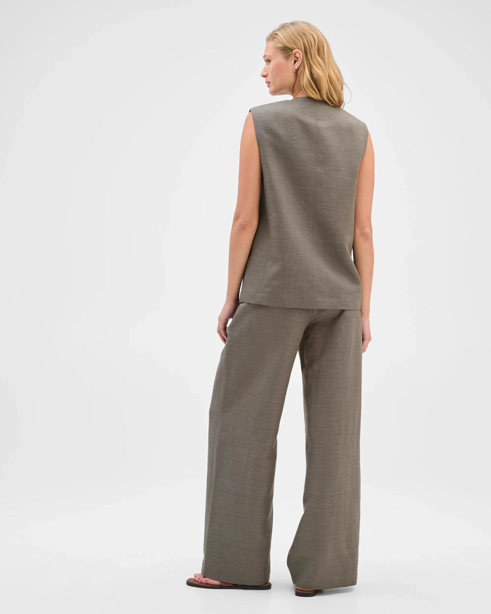5 Preview Ultra Wide Leg Pants GREY MELANGE, 5 of 7