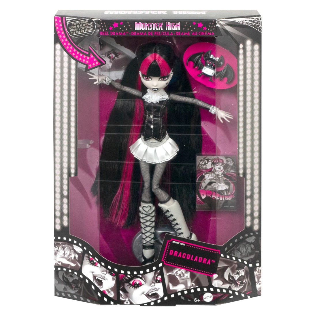 1 Monster High Reel Drama Draculaura Collector Doll, 1 of 6