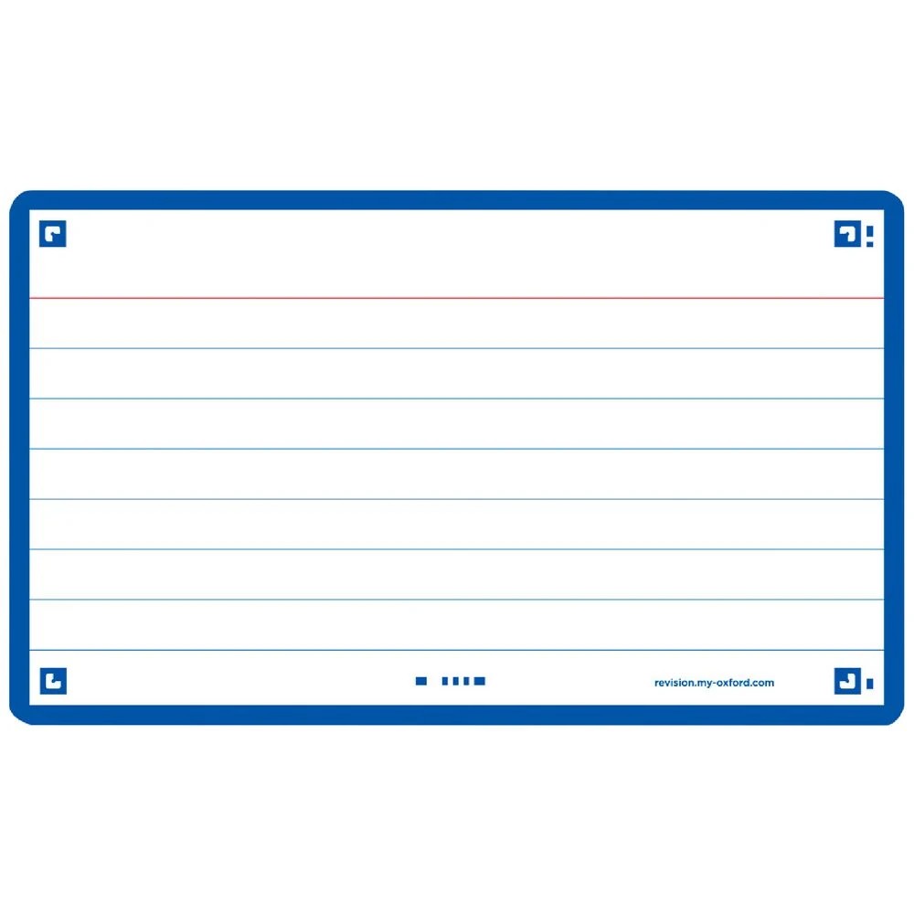 3 Oxford Flash 2.0 Index Cards Ruled 75 x 125mm Navy 80 Pack, 3 of 3