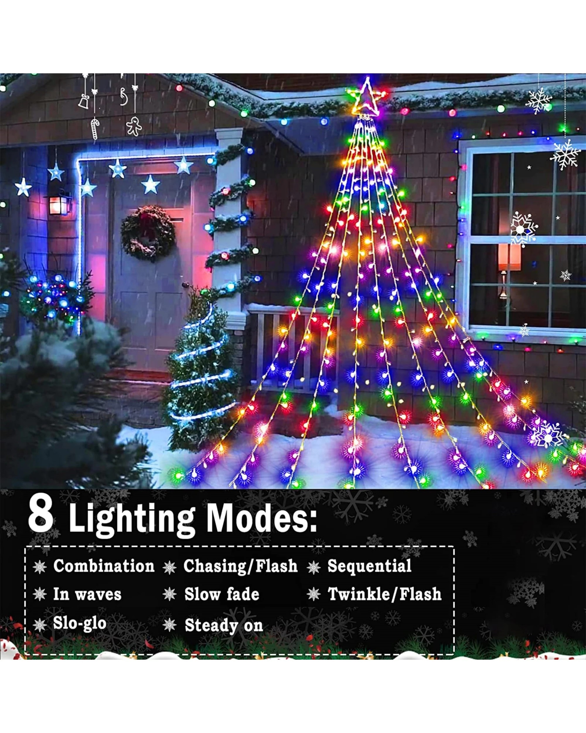 2 Advwin 3.5M × 9 Lines 350 RGB LED String Fairy Lights, 2 of 3