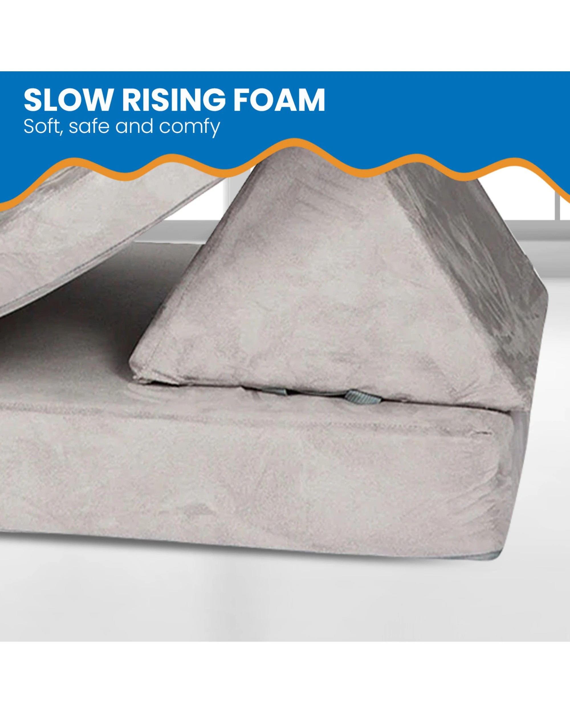 7 Huddle Kids Modular Play Foam Couch - Grey, 7 of 9