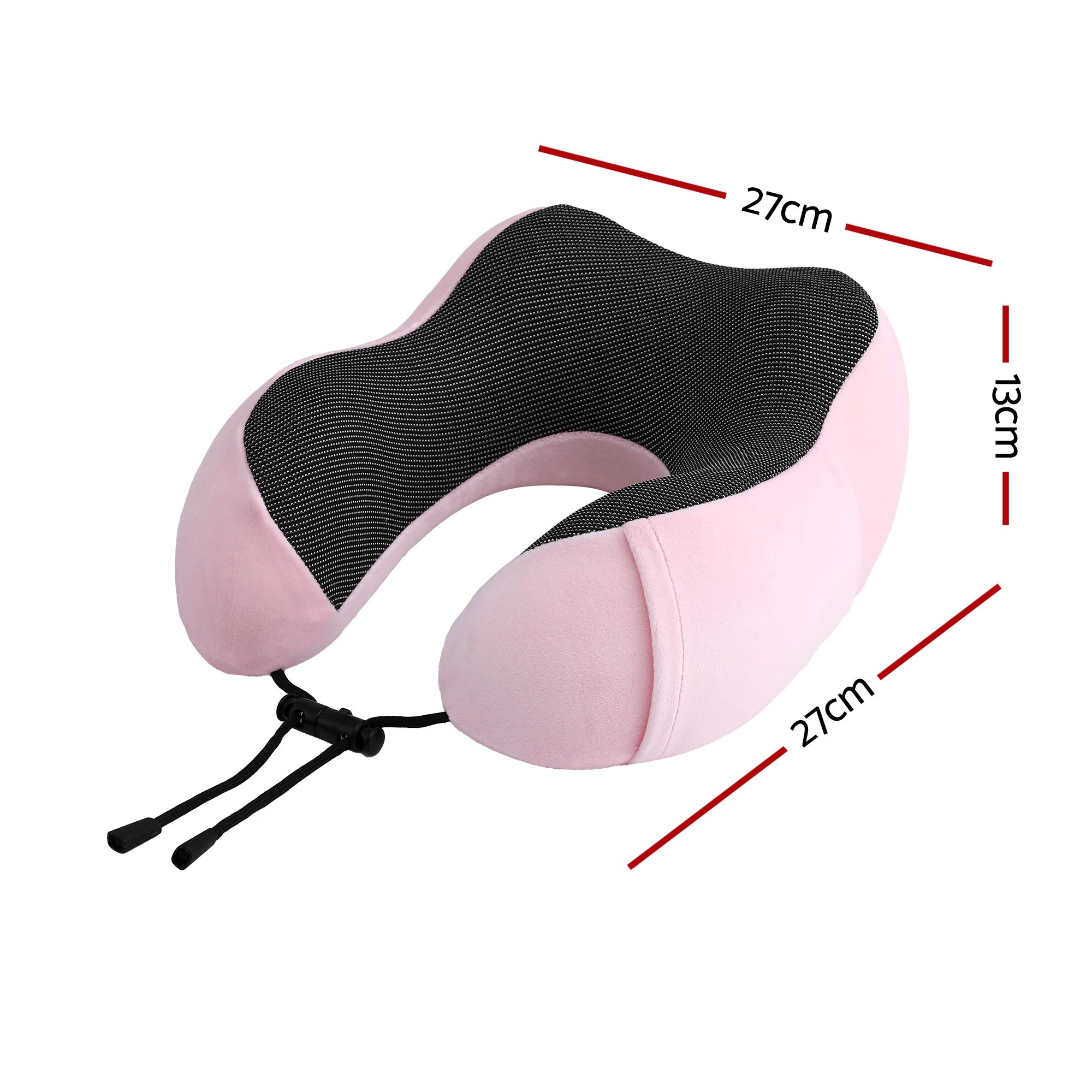 2 Wanderlite Travel Pillow for Airplanes Memory Foam Neck Pillows with Storage Bag - Pink, 2 of 5