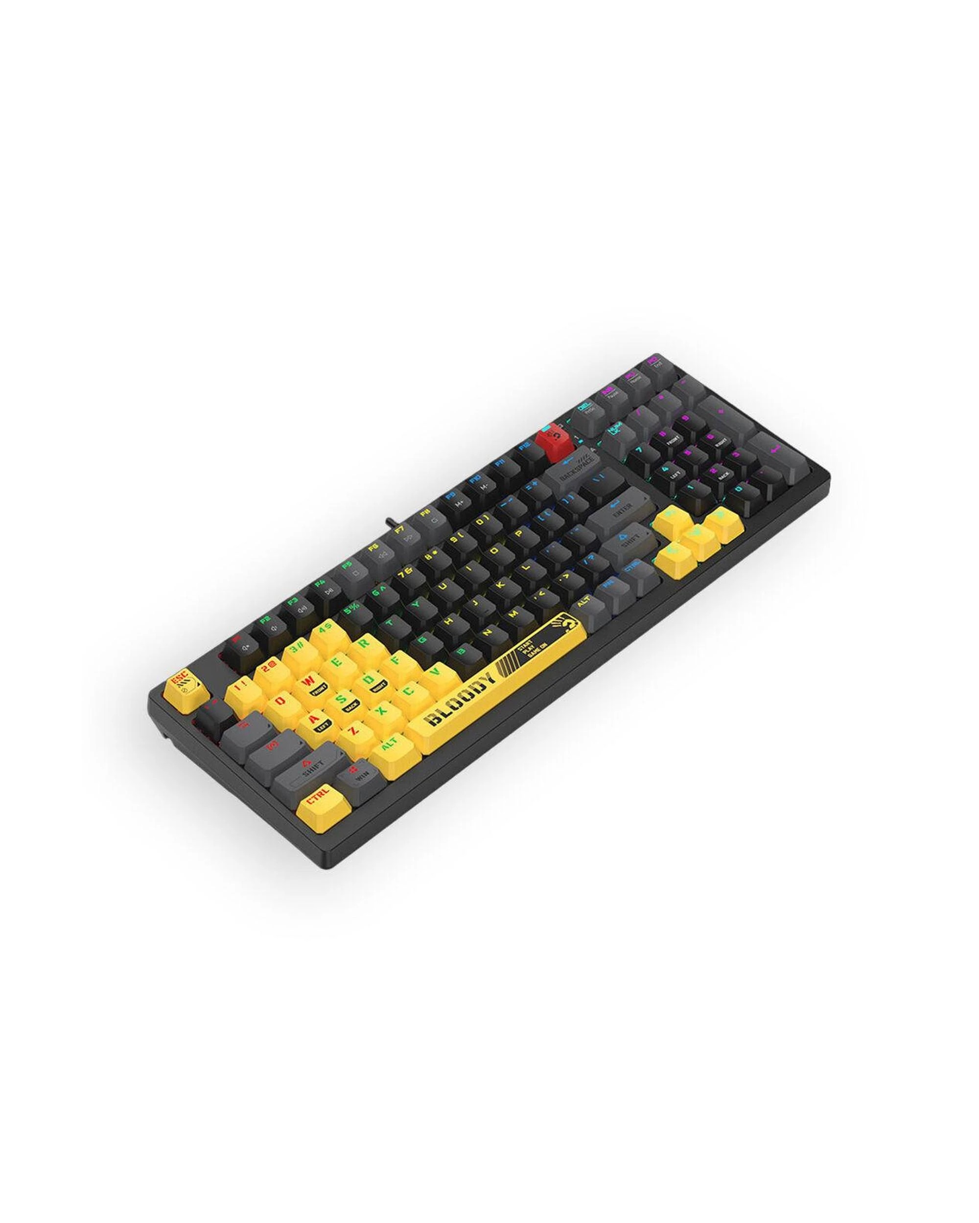 2 Bloody S98 BLMS Sports Lime 80% HotSwappable Quiet Typing Gaming Keyboard, 2 of 5