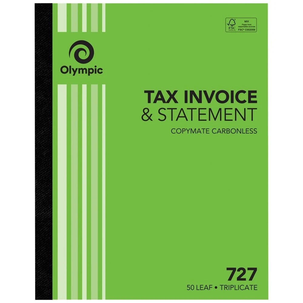 1 Olympic No.727 Carbonless Triplicate Invoice/Statement Book, 1 of 2