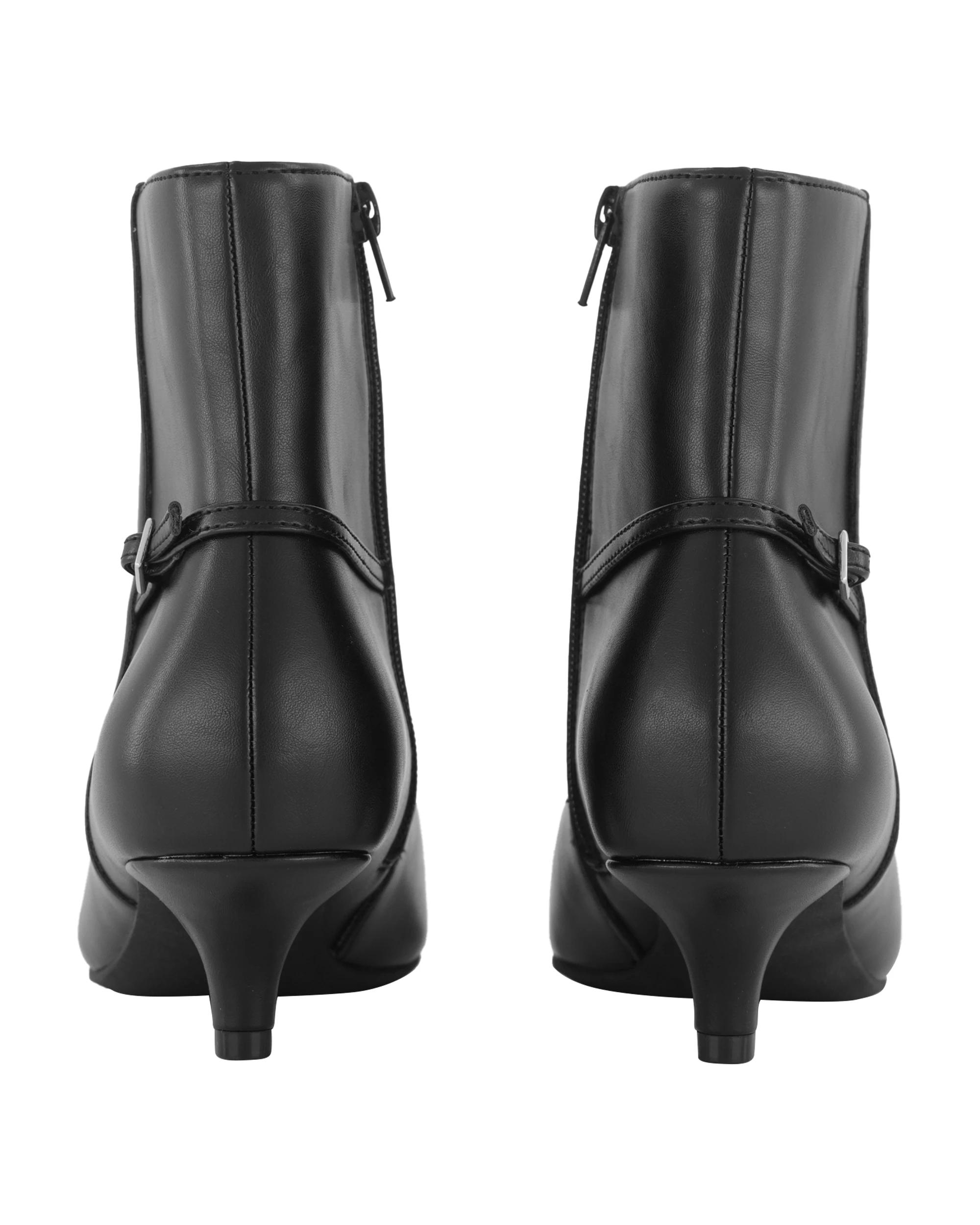 5 Ankle Kitten Heel Boots Black, 5 of 5