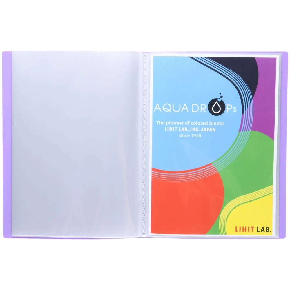 4 Aqua Drops Display Book A4 20 Pockets Vivid Purple, 4 of 4