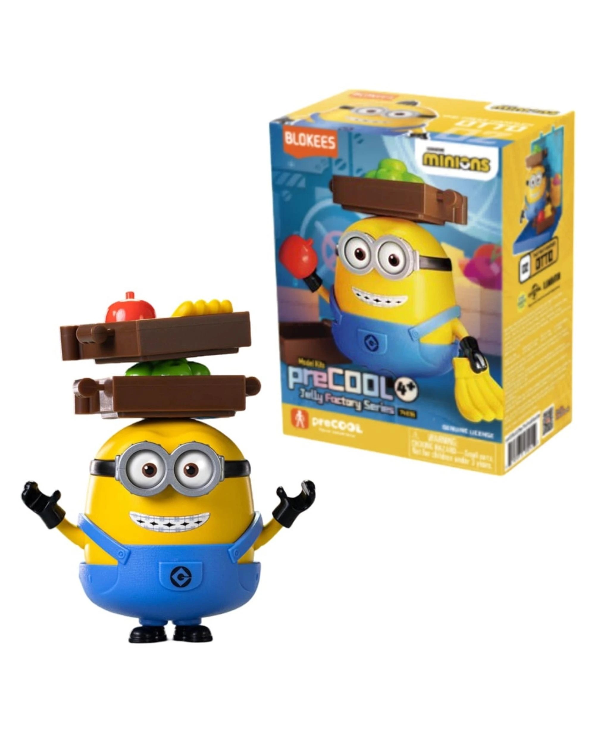 1 Blokees PreCOOL Jolly Factory Series Minions Otto the Fruit Handler Model Kit, 1 of 6