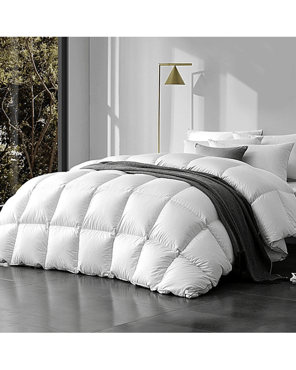 Giselle Bedding 800GSM Goose Down Feather Quilt - Queen Bed - White