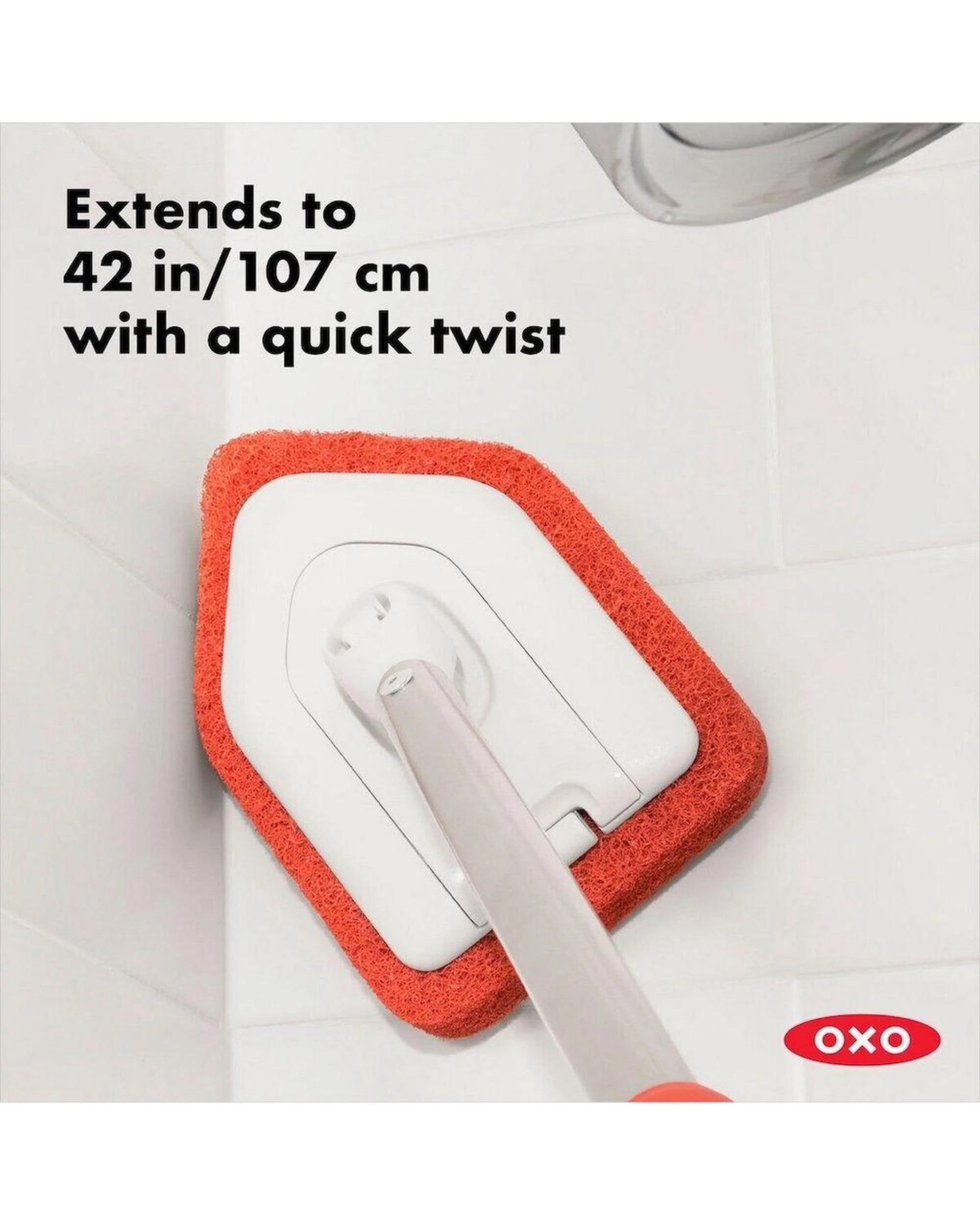 5 OXO Good Grips Extendable Tub & Tile Scrubber Soft Grip, 5 of 9