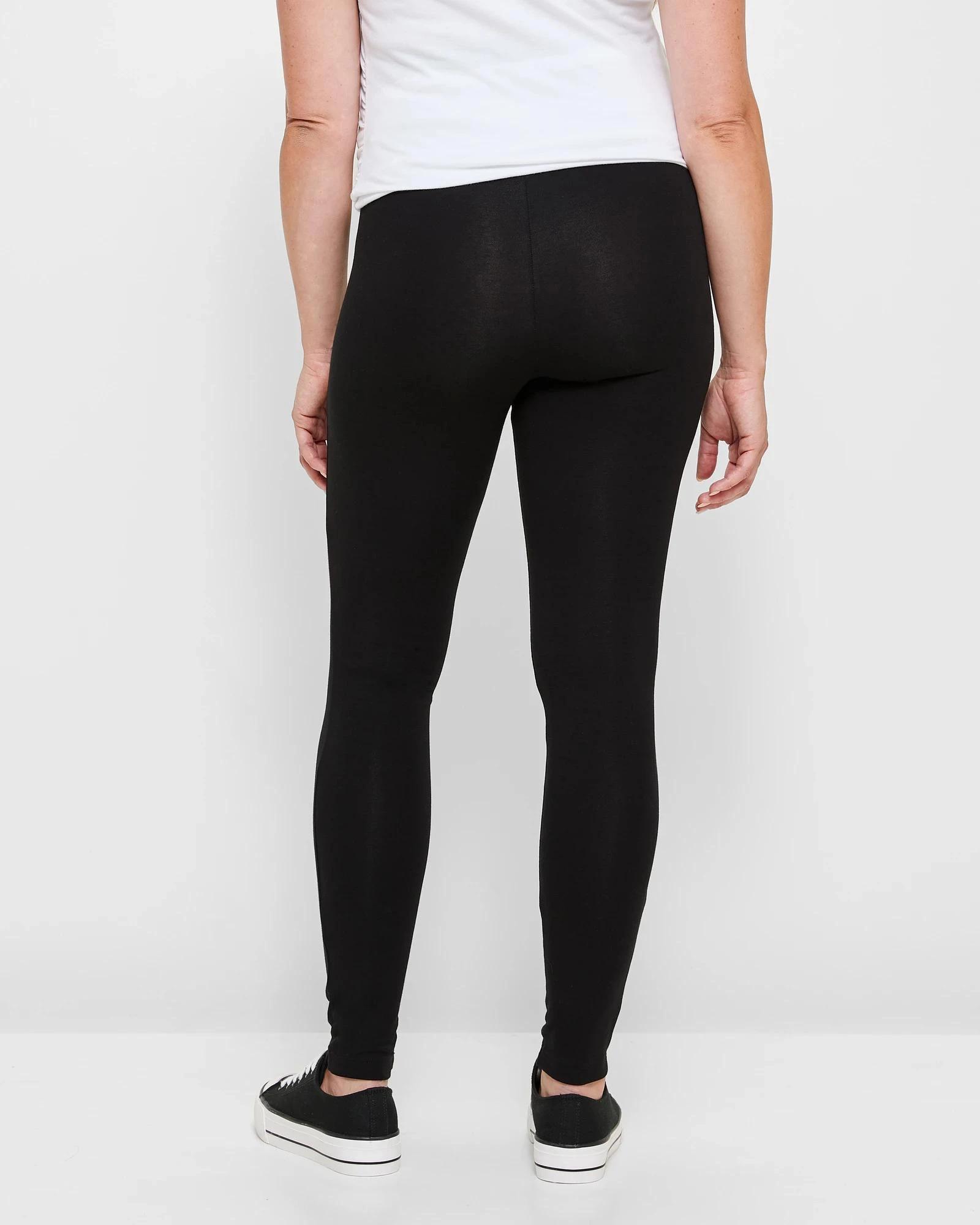 4 Target Maternity Australian Cotton Over The Belly Leggings BLACK, 4 of 5