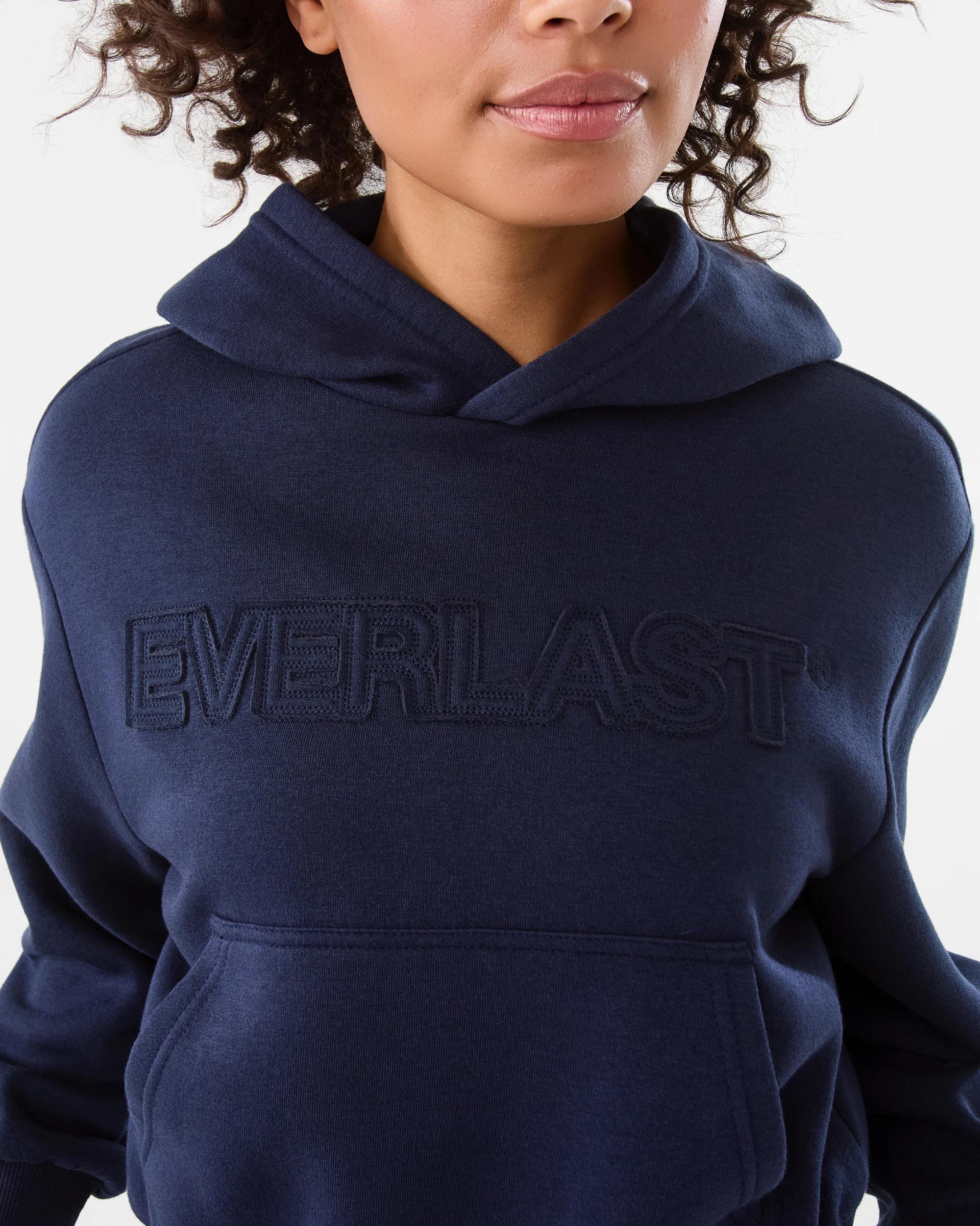 7 Everlast Womens Mid Length Cinched Hoodie Mood Indgo, 7 of 9