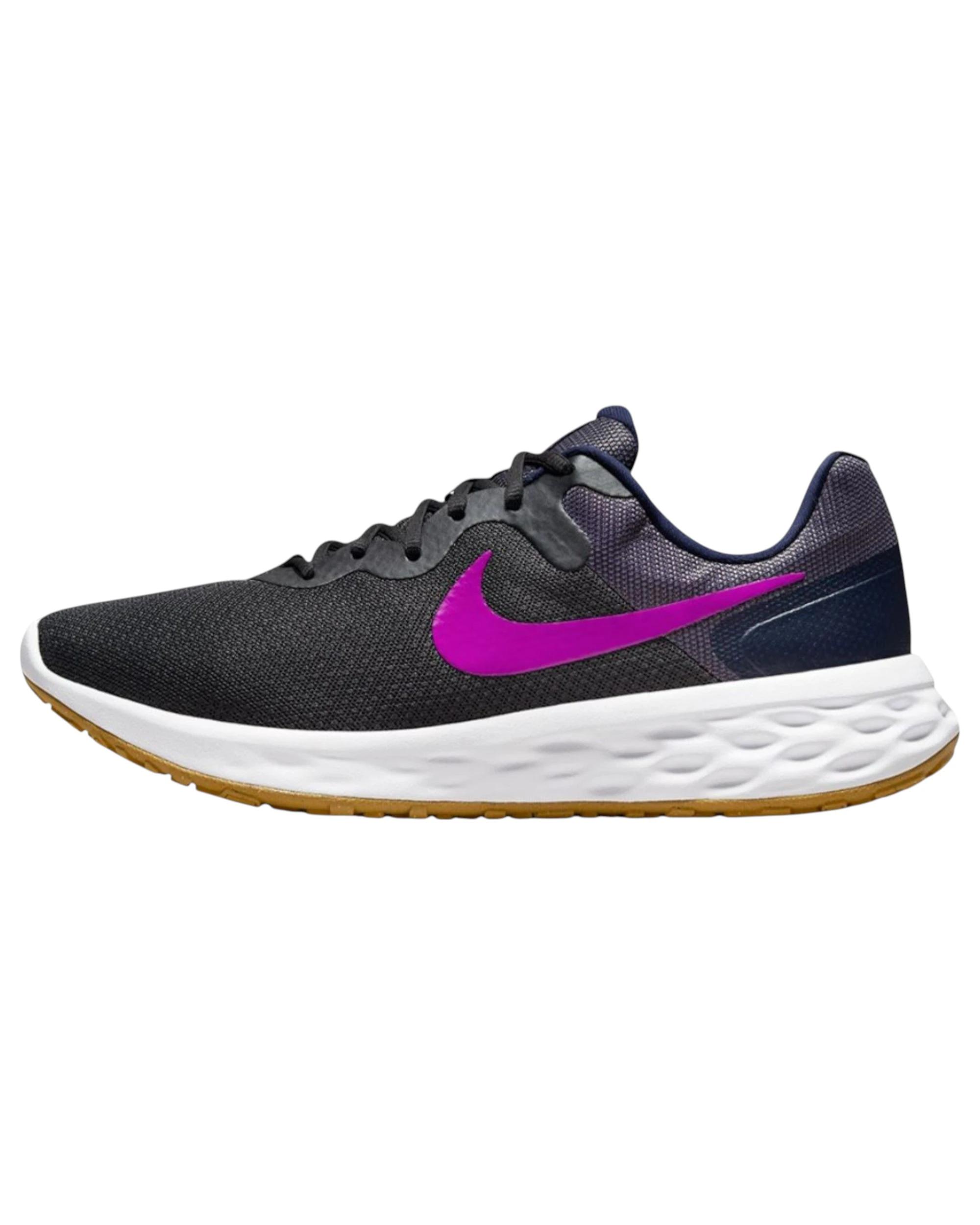 1 Nike Mens Revolution 6 Next Nature Anthracite Vivid Purple Running Shoes ANTHRACITE VIVID PURPLE, 1 of 6