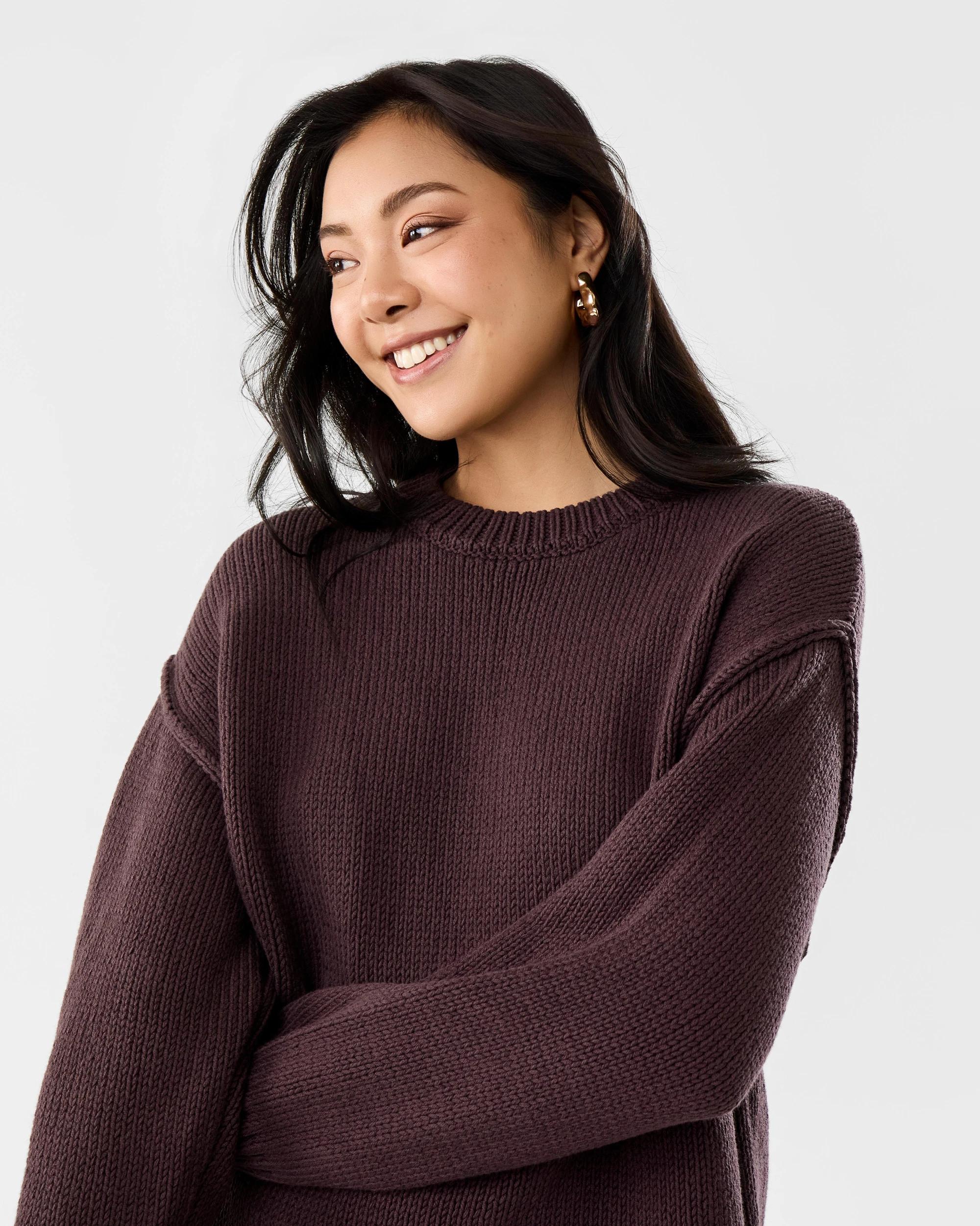 5 Exposed Seam Jumper Choc Plum, 5 of 8