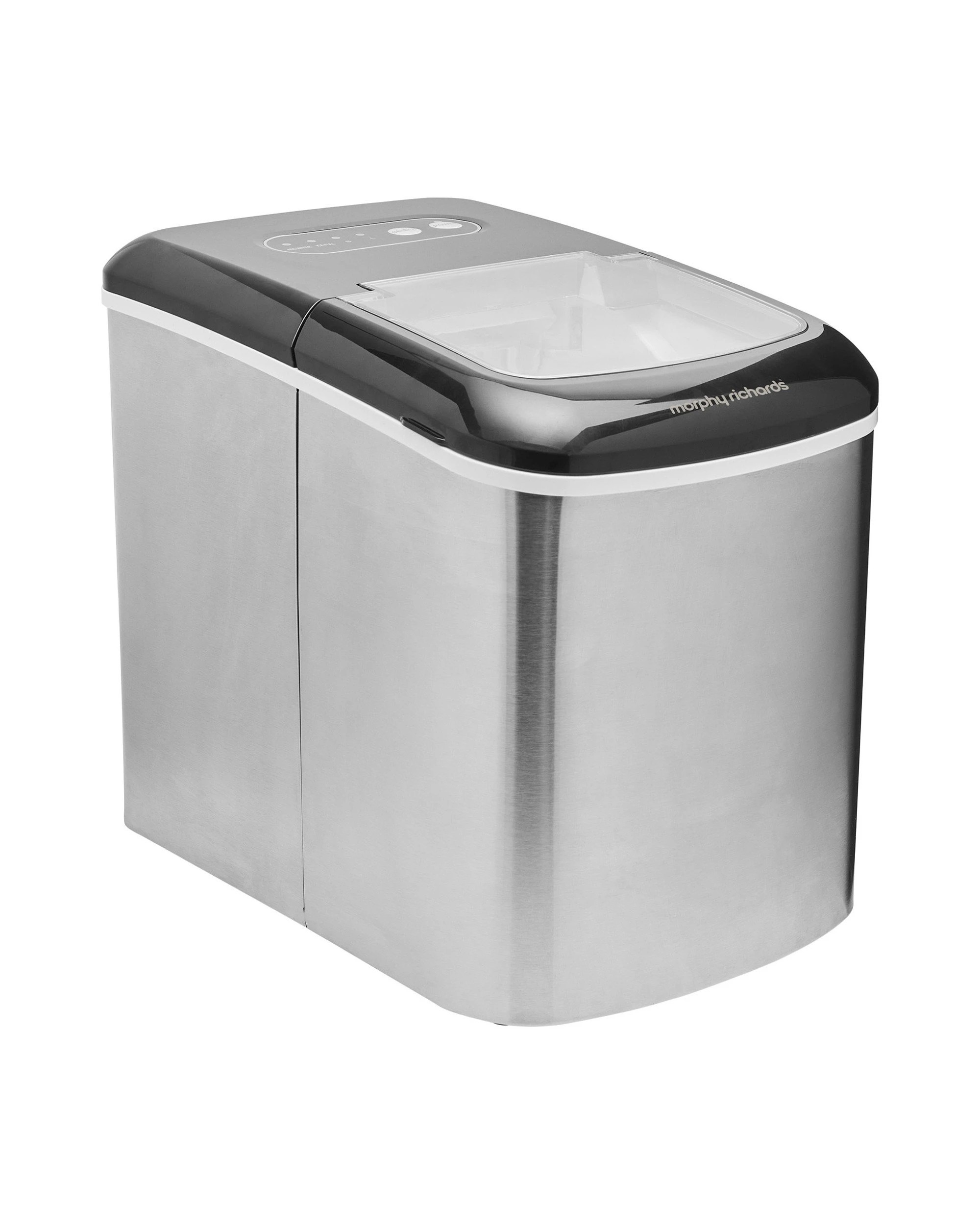 1 Morphy Richards Ice Maker Stainless Steel 15kg Small Large And Cube 2.1l Tank, 1 of 10