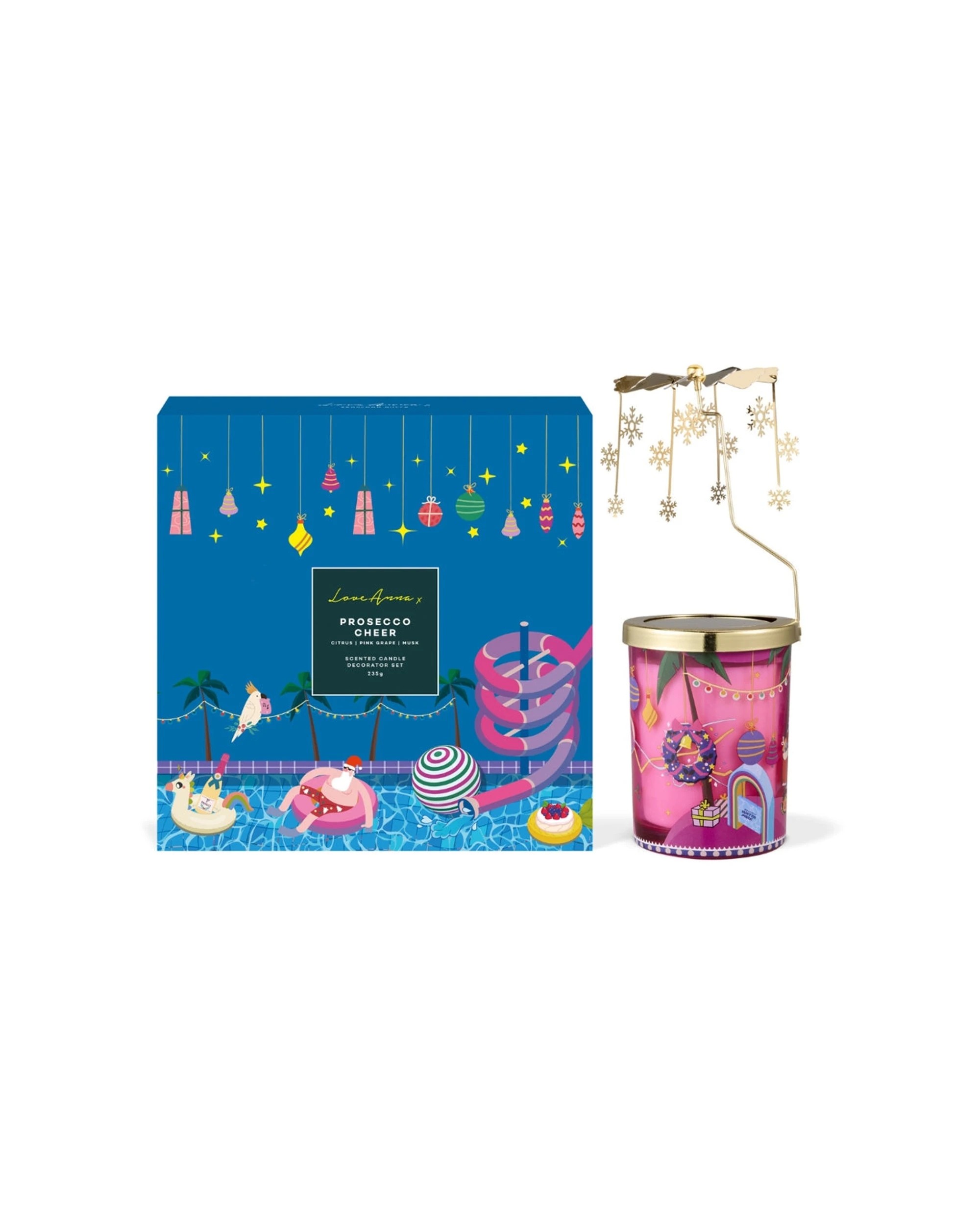 1 Love Anna Festive Down Under Fragrance Candle Prosecco Cheer 235g - Pink, 1 of 3