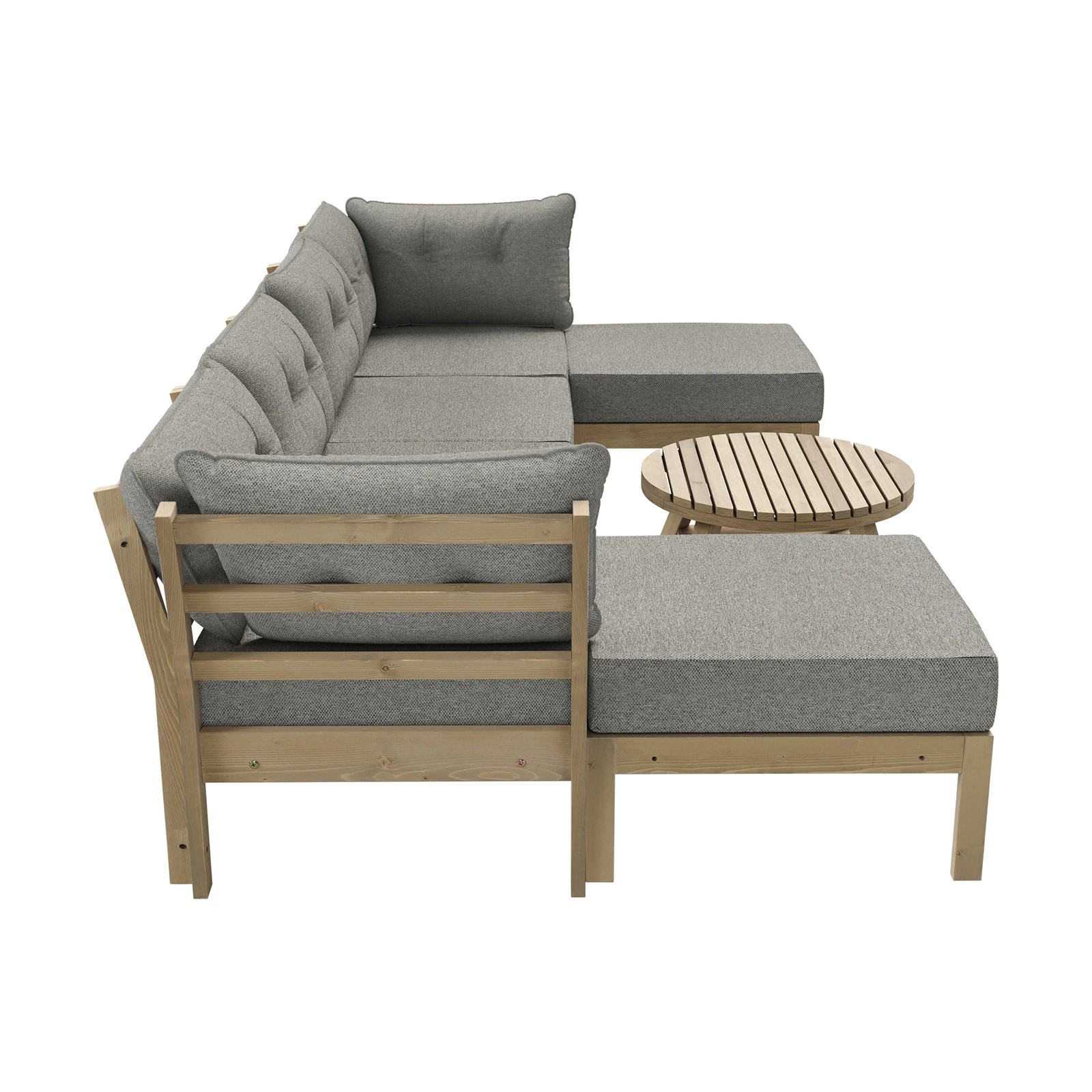 5 Livsip 7 Piece Outdoor Lounge Sofa Set Garden Furniture Dining Table Chairs
 - Beige, 5 of 9