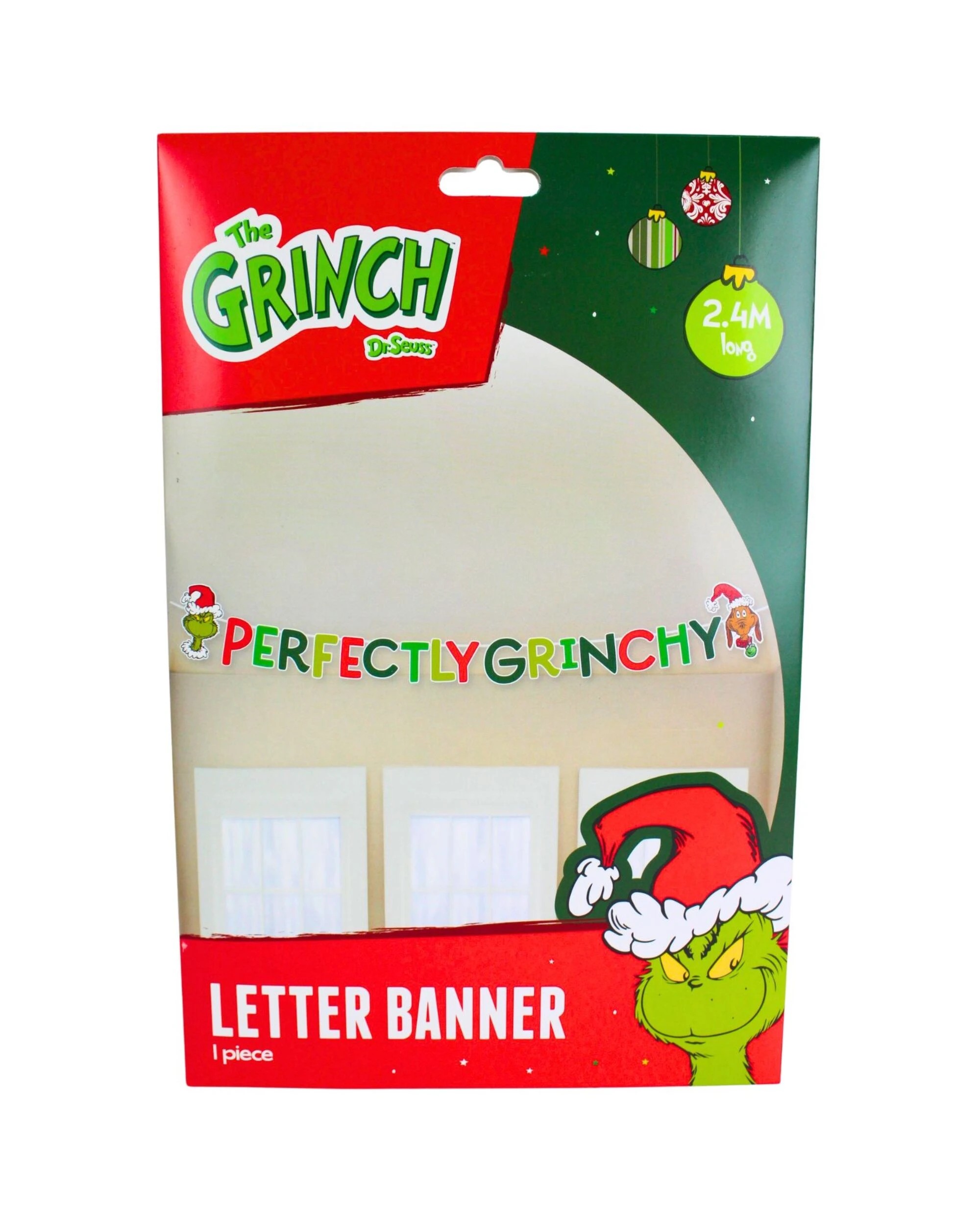 2 CCDS Dr Seuss The Grinch Perfectly Grinchy Christmas Letter Banner 2.4m - Multi, 2 of 3