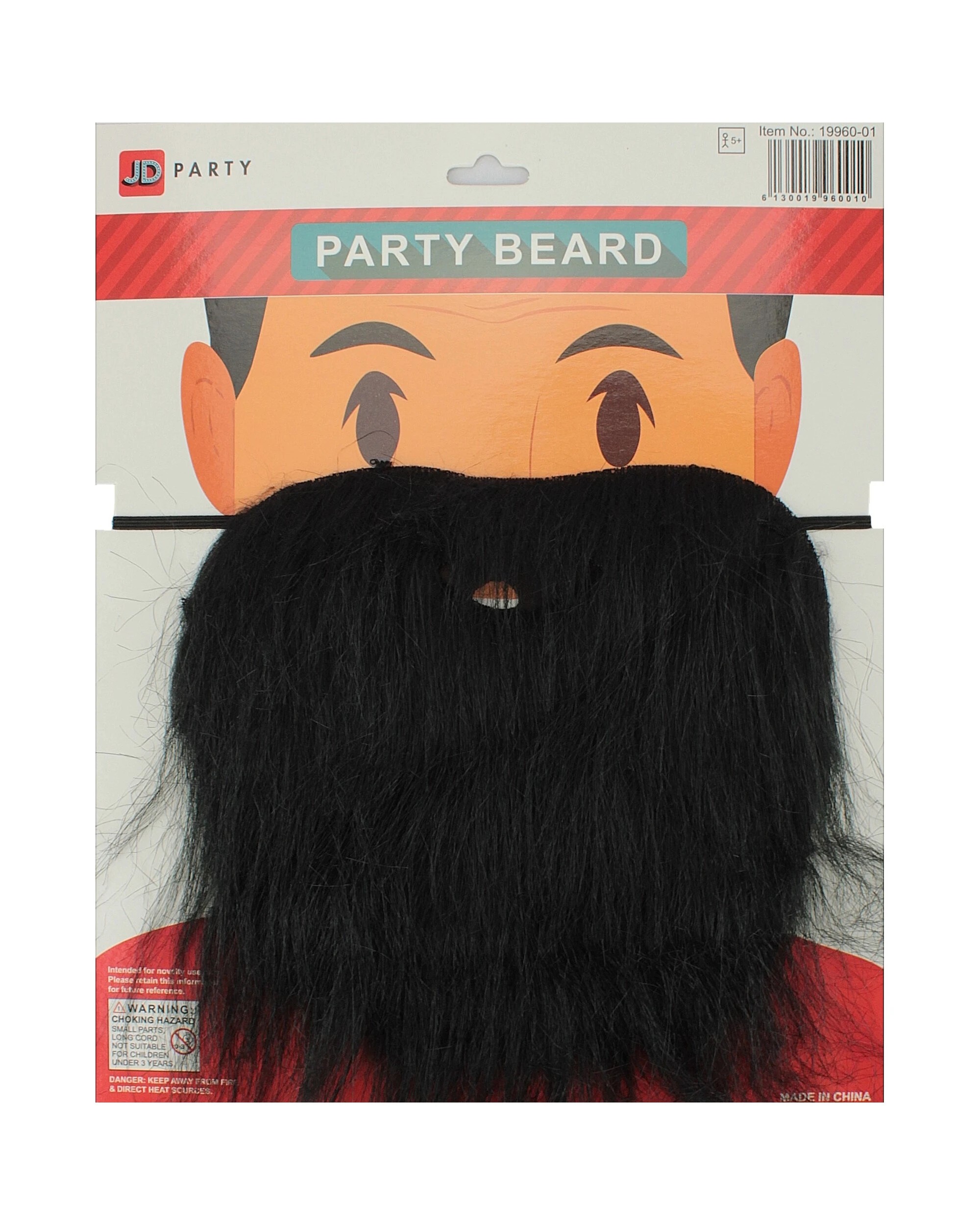 2 JD Party Party Beard - One Size - Black, 2 of 2