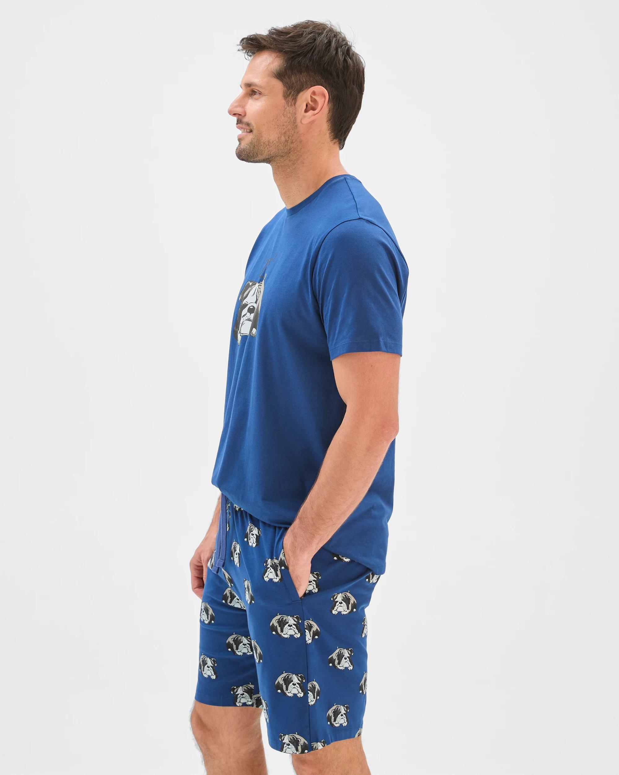 5 Maxx Australian Cotton Knit Jersey Sleep Shorts BLUE BULLDOG, 5 of 6