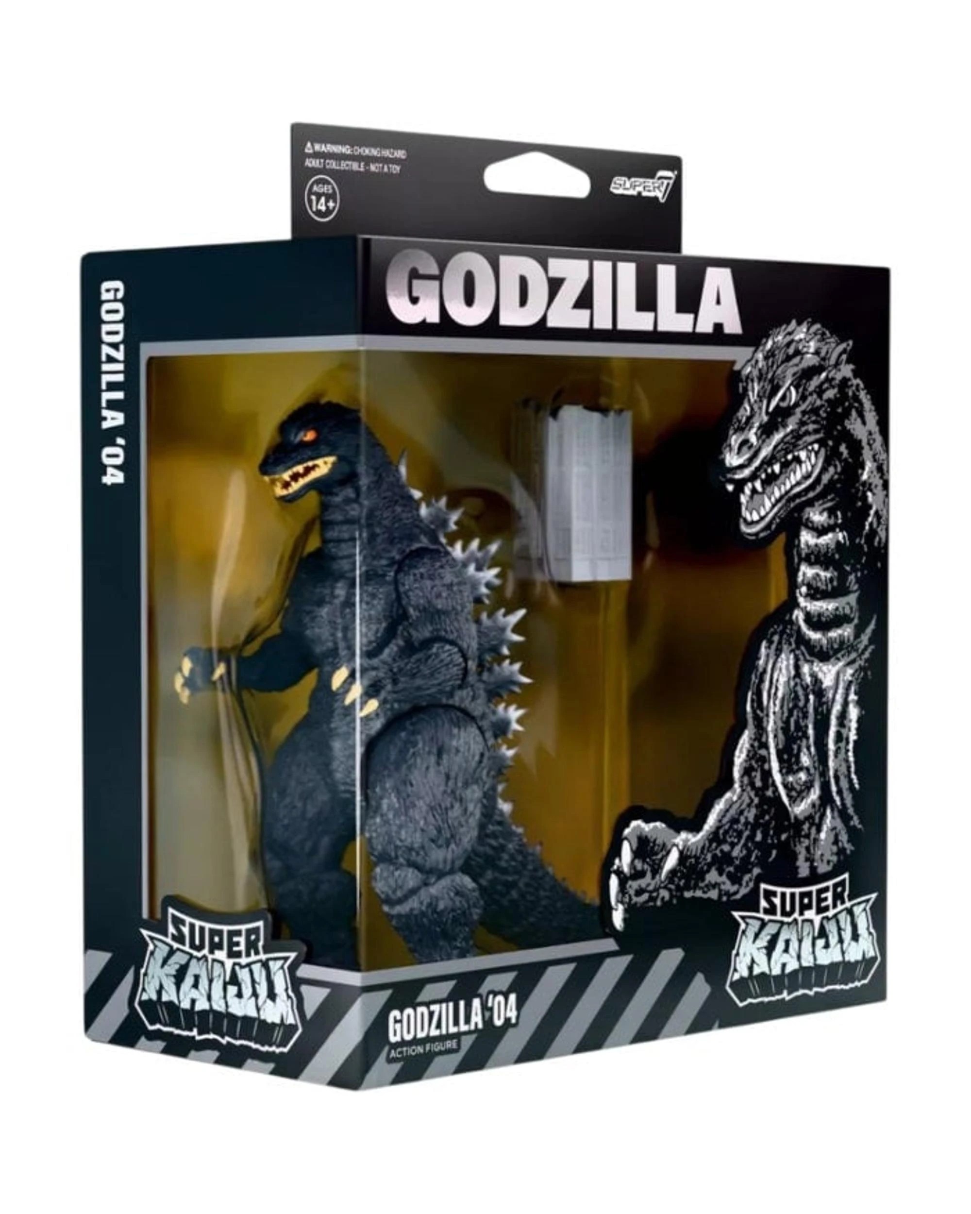 1 Super7 ReAction Toho Godzilla Super Kaiju Godzilla 2004 Deluxe 5.5 inch Action Figure, 1 of 3