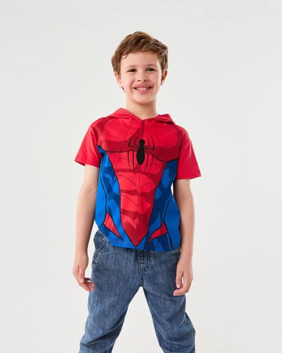 Spider-Man License Character Hooded Mesh T-shirt