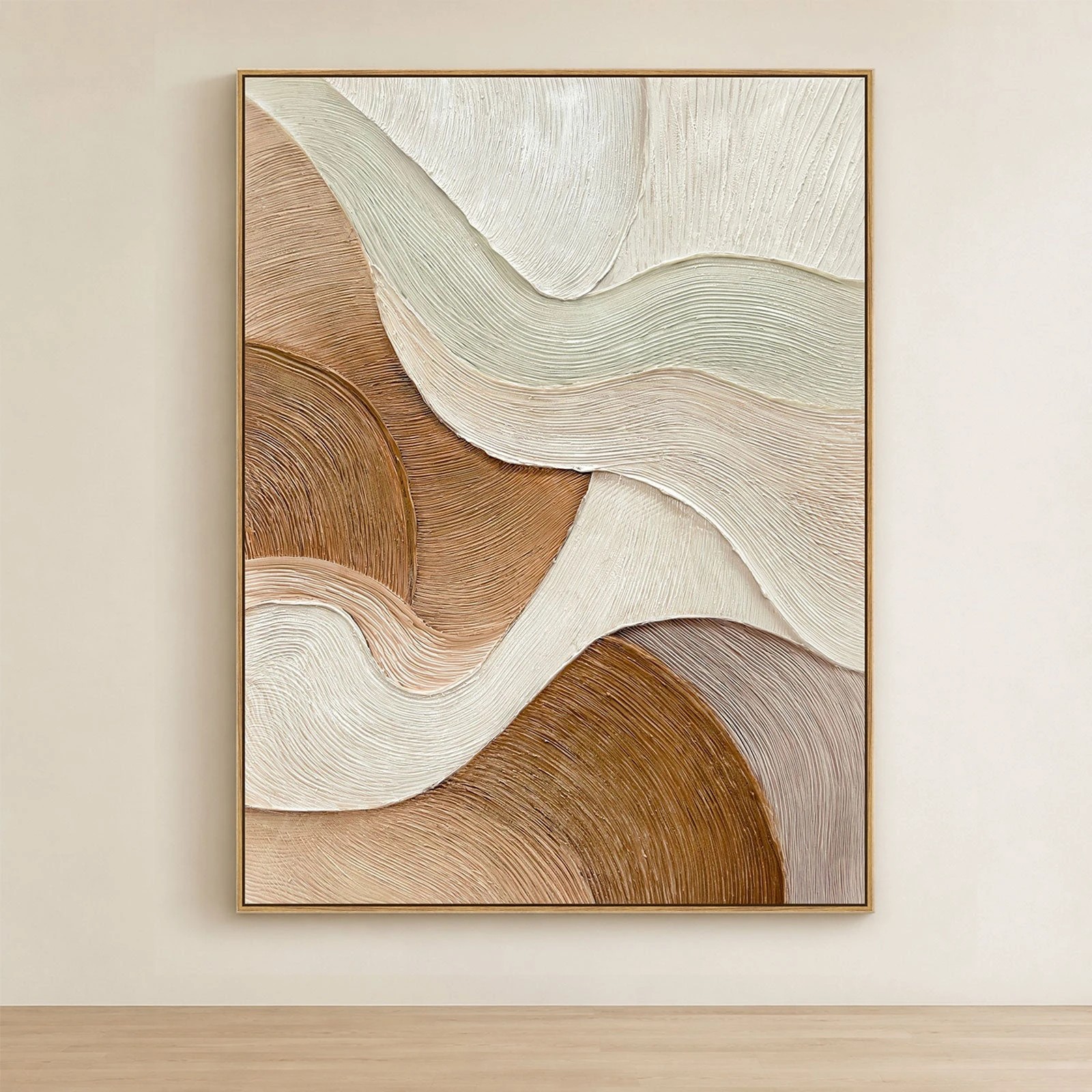 2 Moda Living Terra Tides Hand-Painted Textured Oil Painting - Multi, 2 of 8