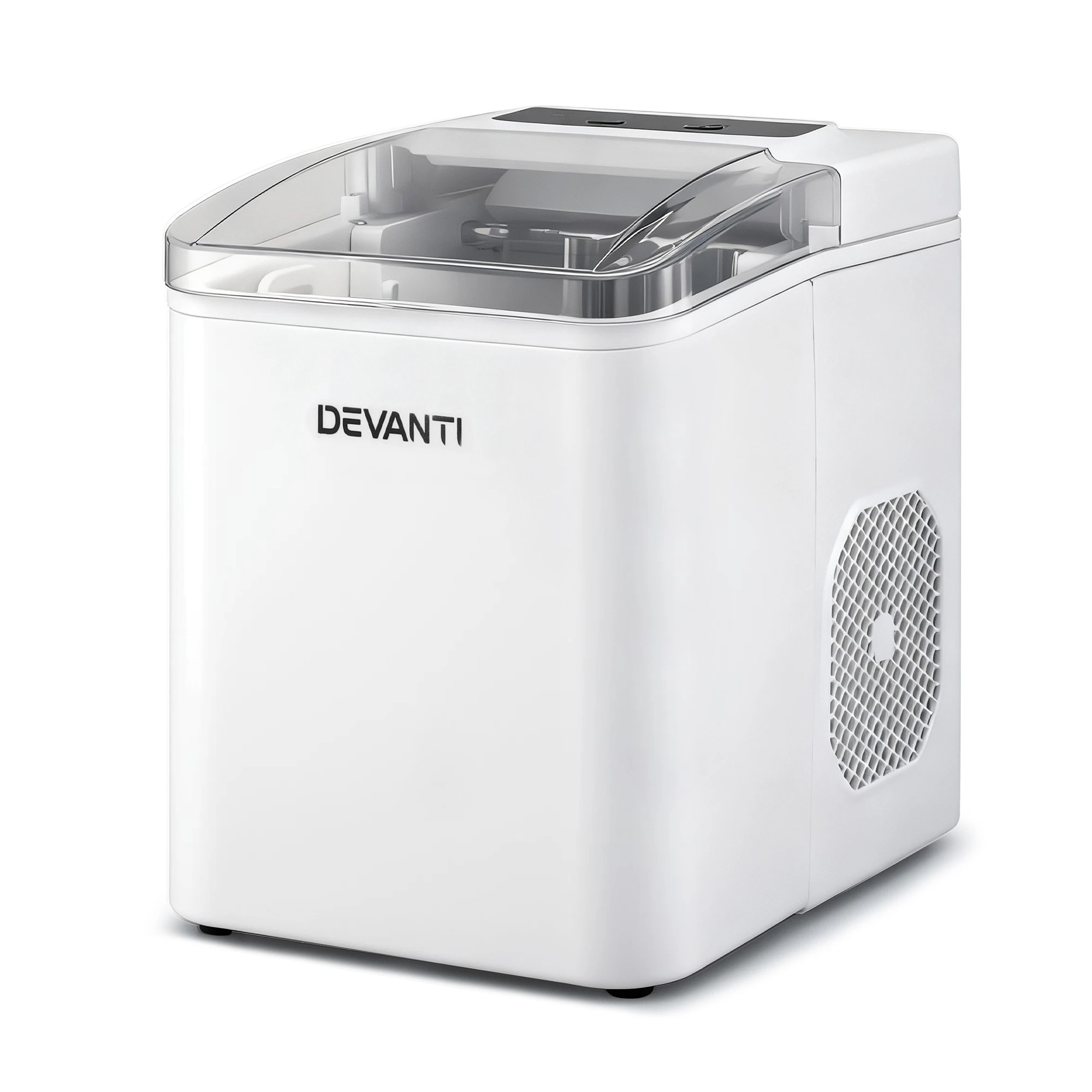 1 Devanti  Ice Maker Machine Portable Countertop w/Self Cleaning - White, 1 of 10