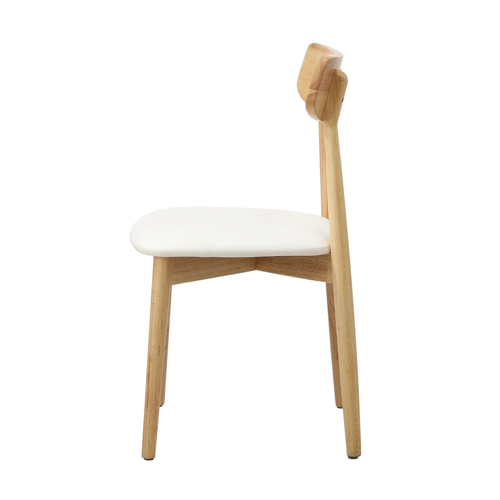 8 Oikiture 2x Dining Chairs Kitchen Chair PU Leather Solid Wood Cafe Lounge - Beige, 8 of 9