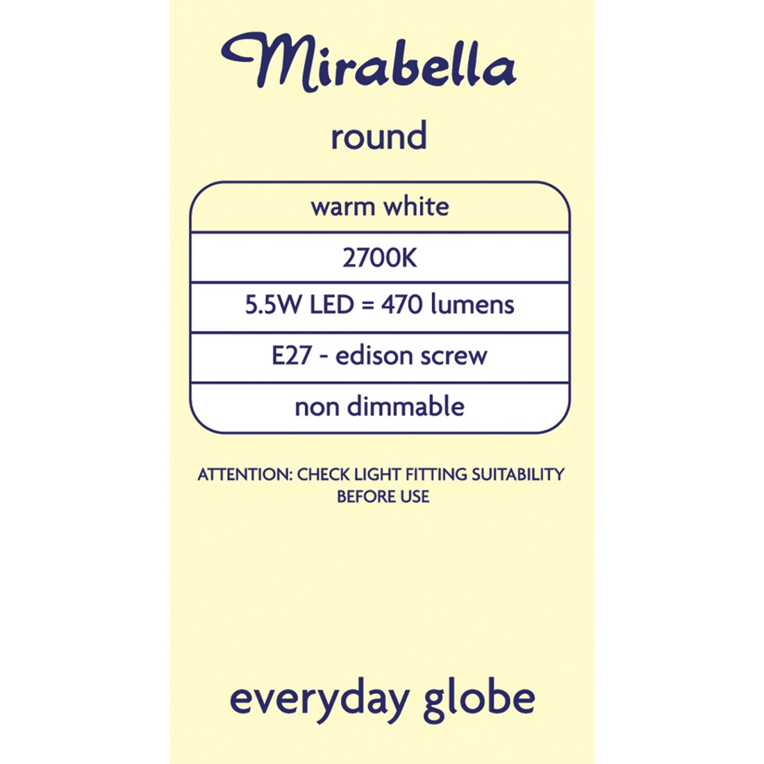 4 Mirabella E27 5.5W Warm White LED Round Everyday Globe, 4 of 6