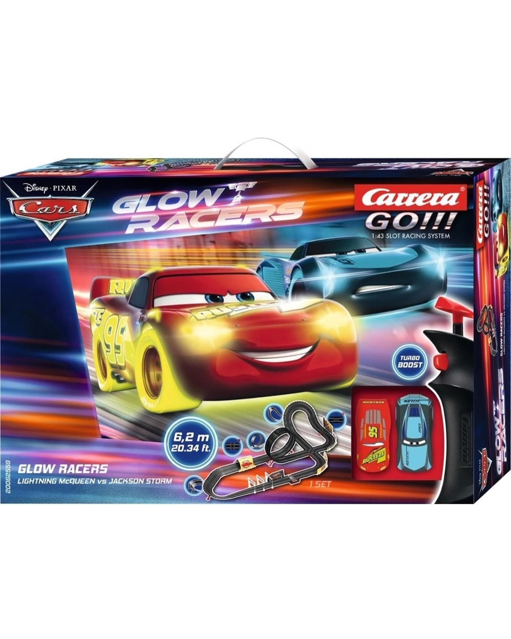 1 Carrera Go!!! Disney Cars Glow Racers 1:43 Slot Car Set, 1 of 5