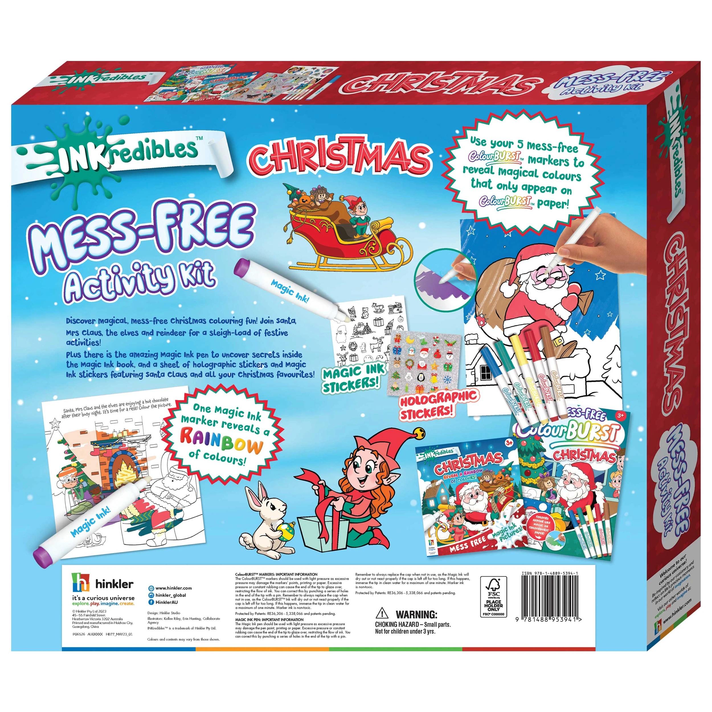2 INKredibles Christmas ColourBurst Mess-Free Activity Kit - Book, 2 of 9