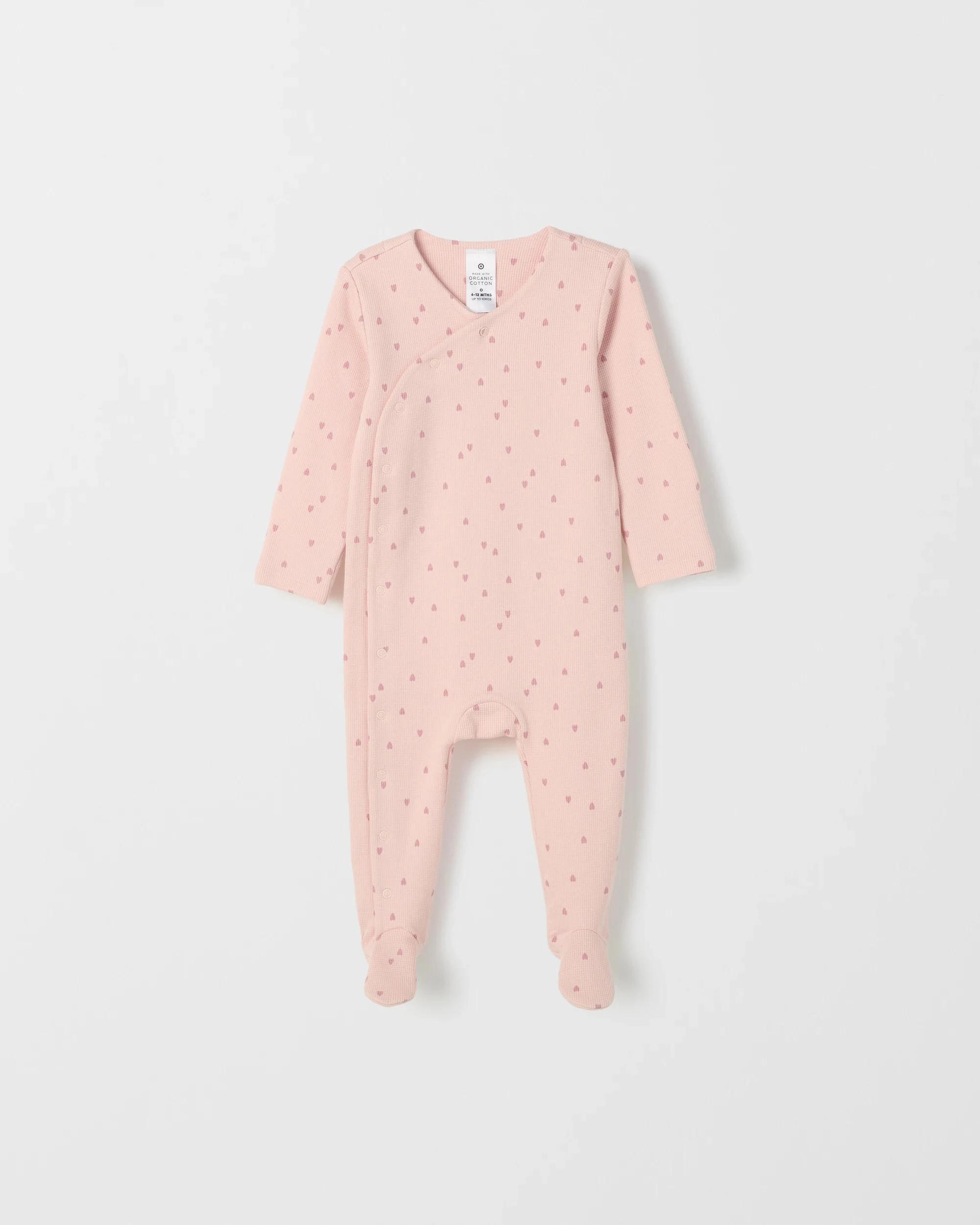 2 Target Baby Baby Organic Cotton Waffle Starter Set HEARTS, 2 of 4
