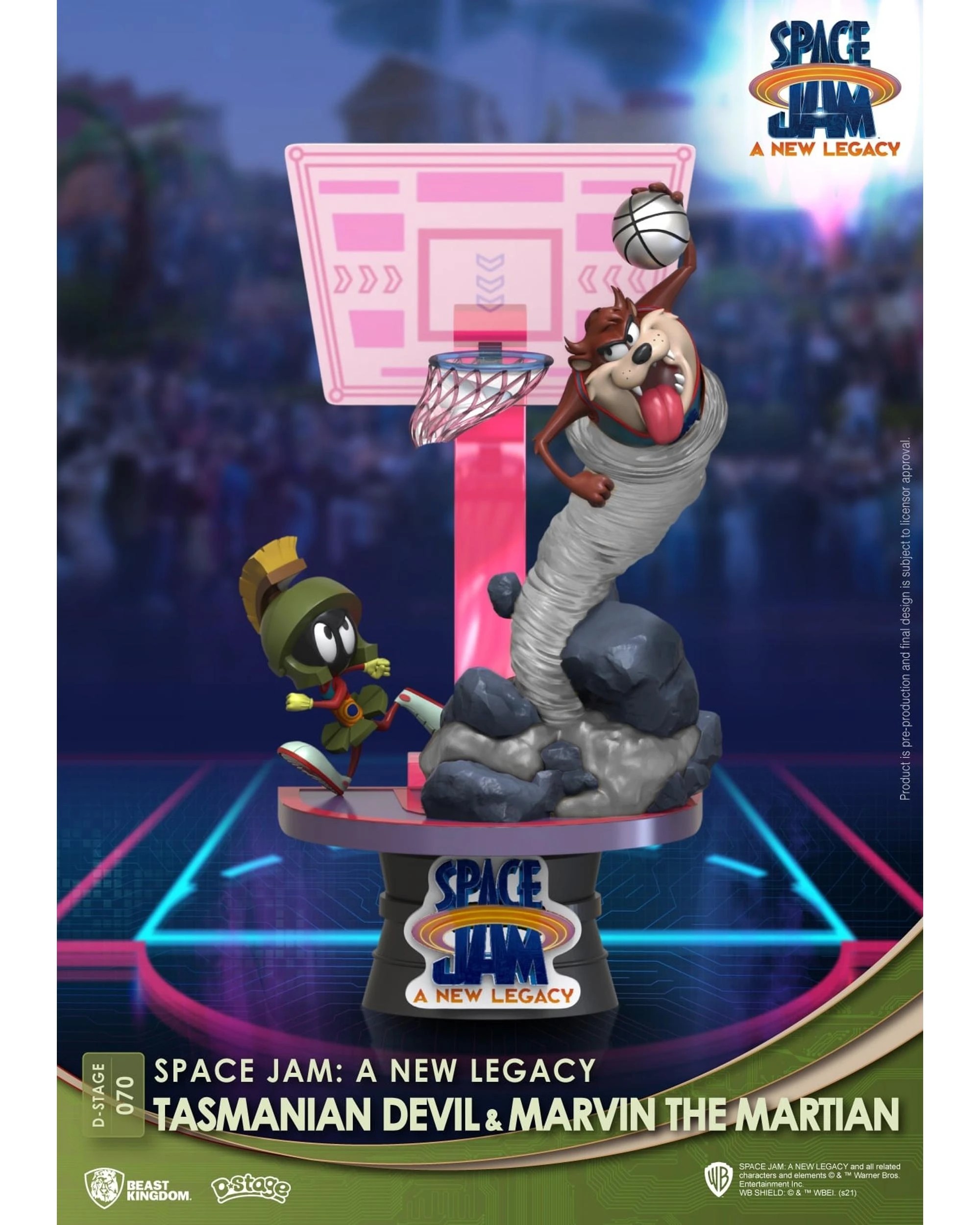 3 Beast Kingdom D-Stage Space Jam: A New Legacy Tasmanian Devil and Marvin the Martian Figure, 3 of 7