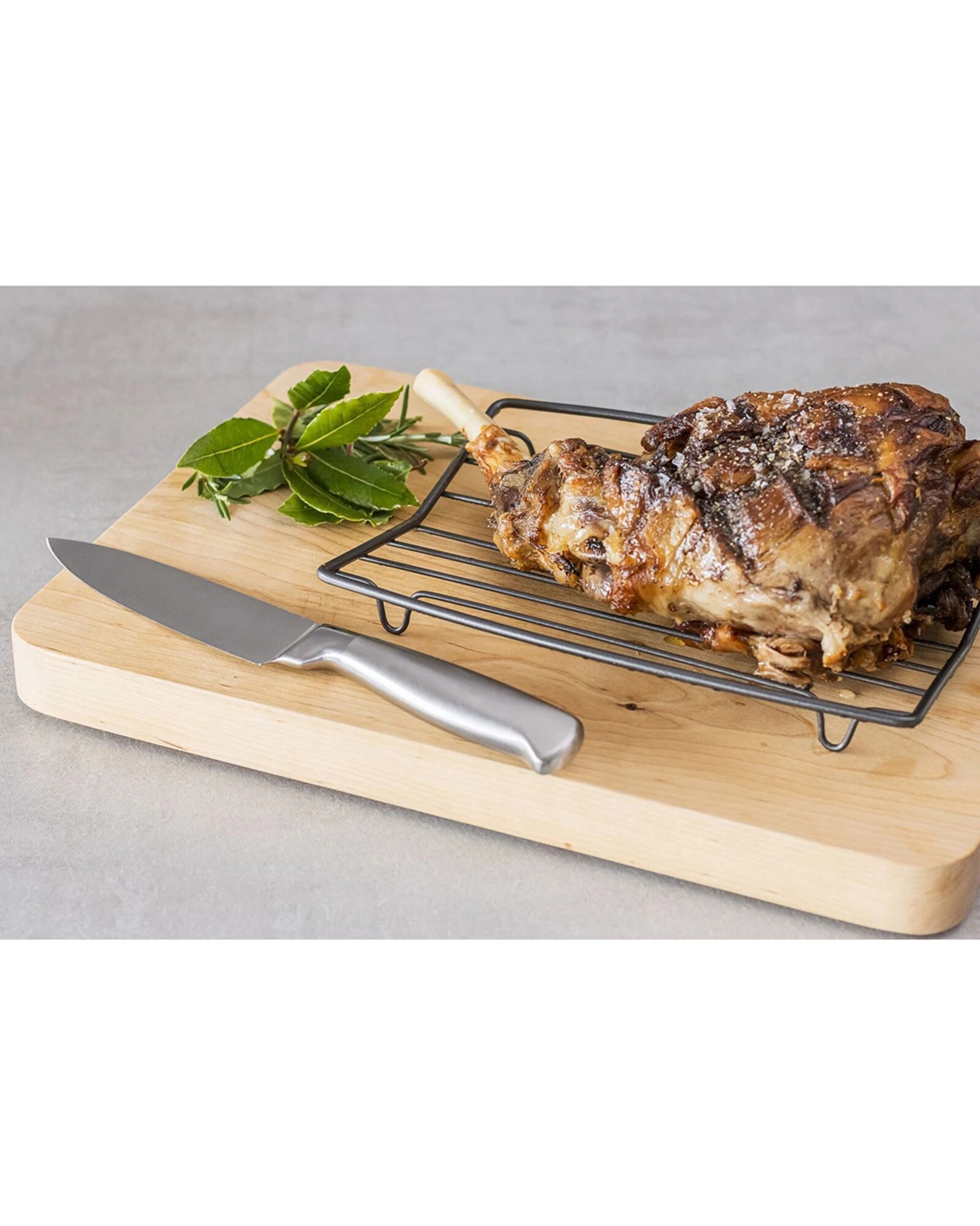 2 Mastercraft 3x 26x20cm Non-Stick Roasting Rack Heavy Duty Carbon Steel - Black, 2 of 3