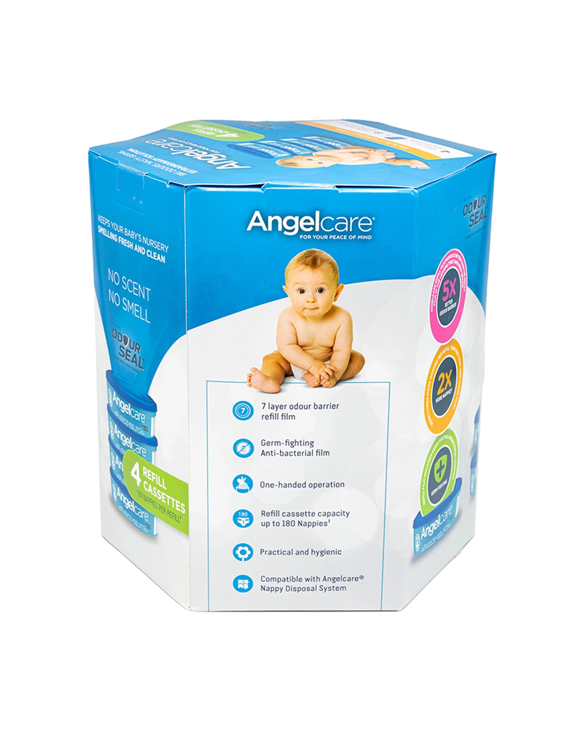 2 Angelcare 4pk Baby Nappy Diaper Disposal Cassette Refills
 - Blue, 2 of 2