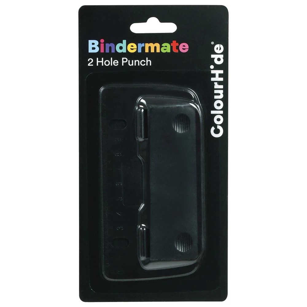 2 ColourHide Bindermate 2 Hole Punch Black, 2 of 2