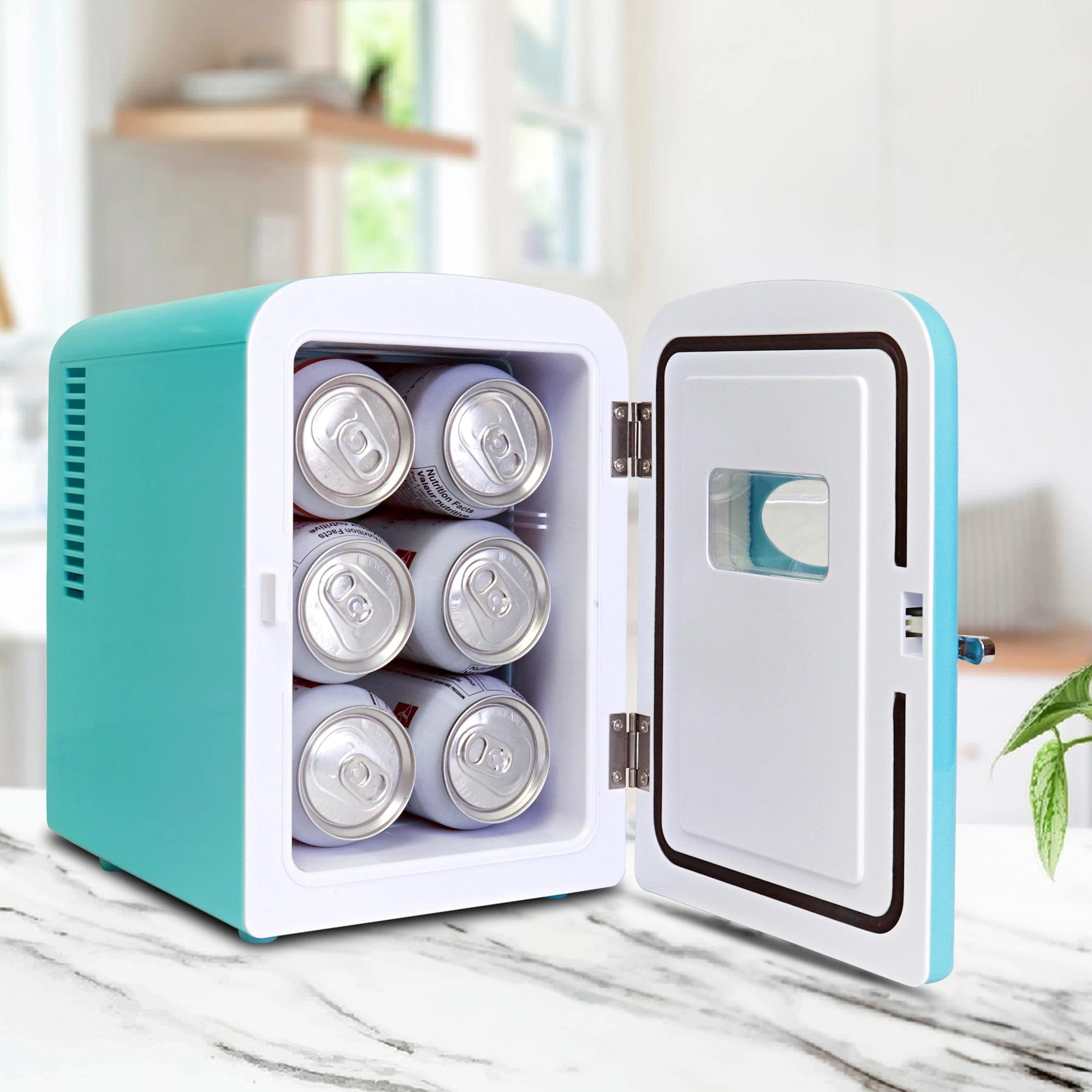 3 Koolatron 4L Green Retro Mini Fridge - Aqua, 3 of 8