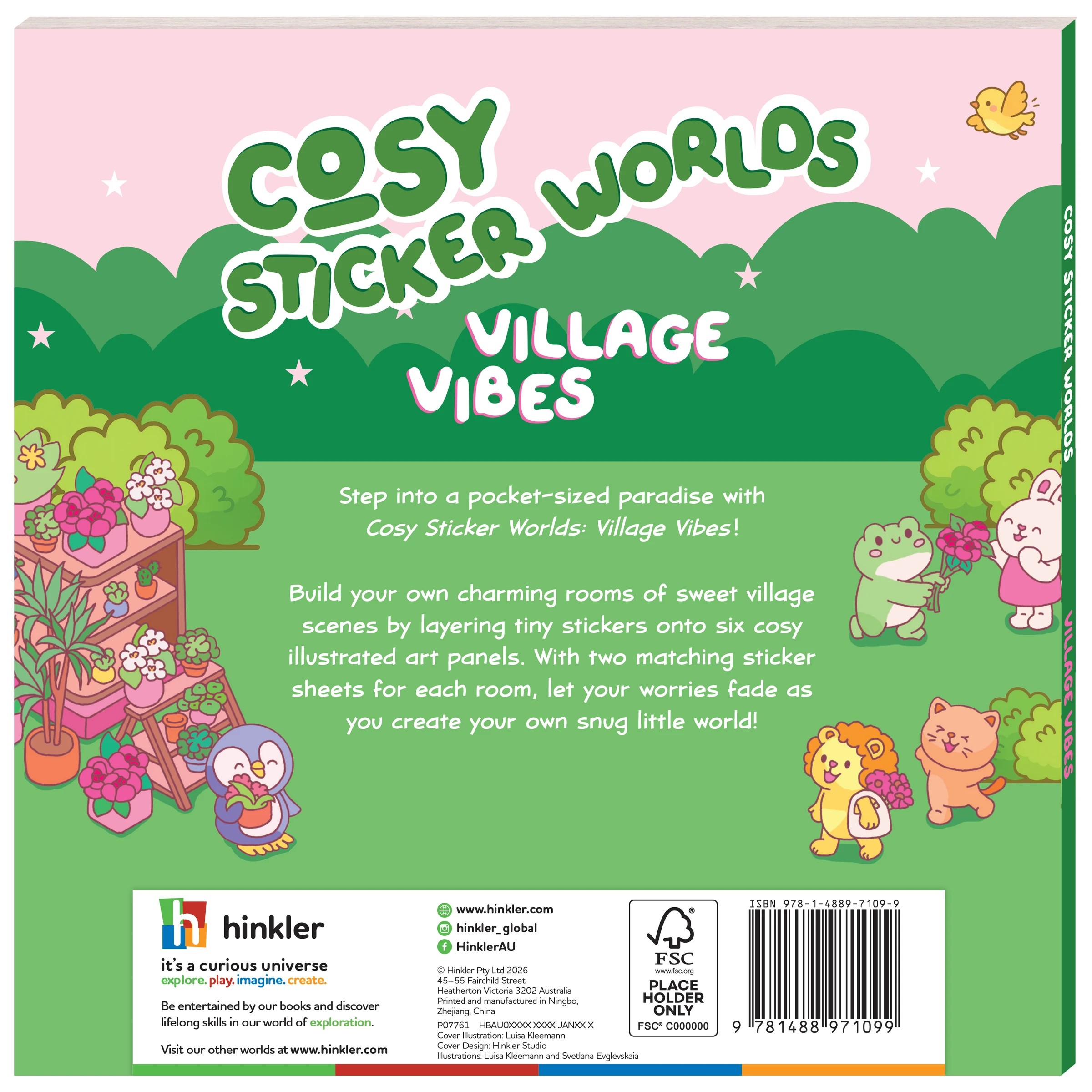 2 Cosy Sticker Worlds: Village Vibes - Book, 2 of 6