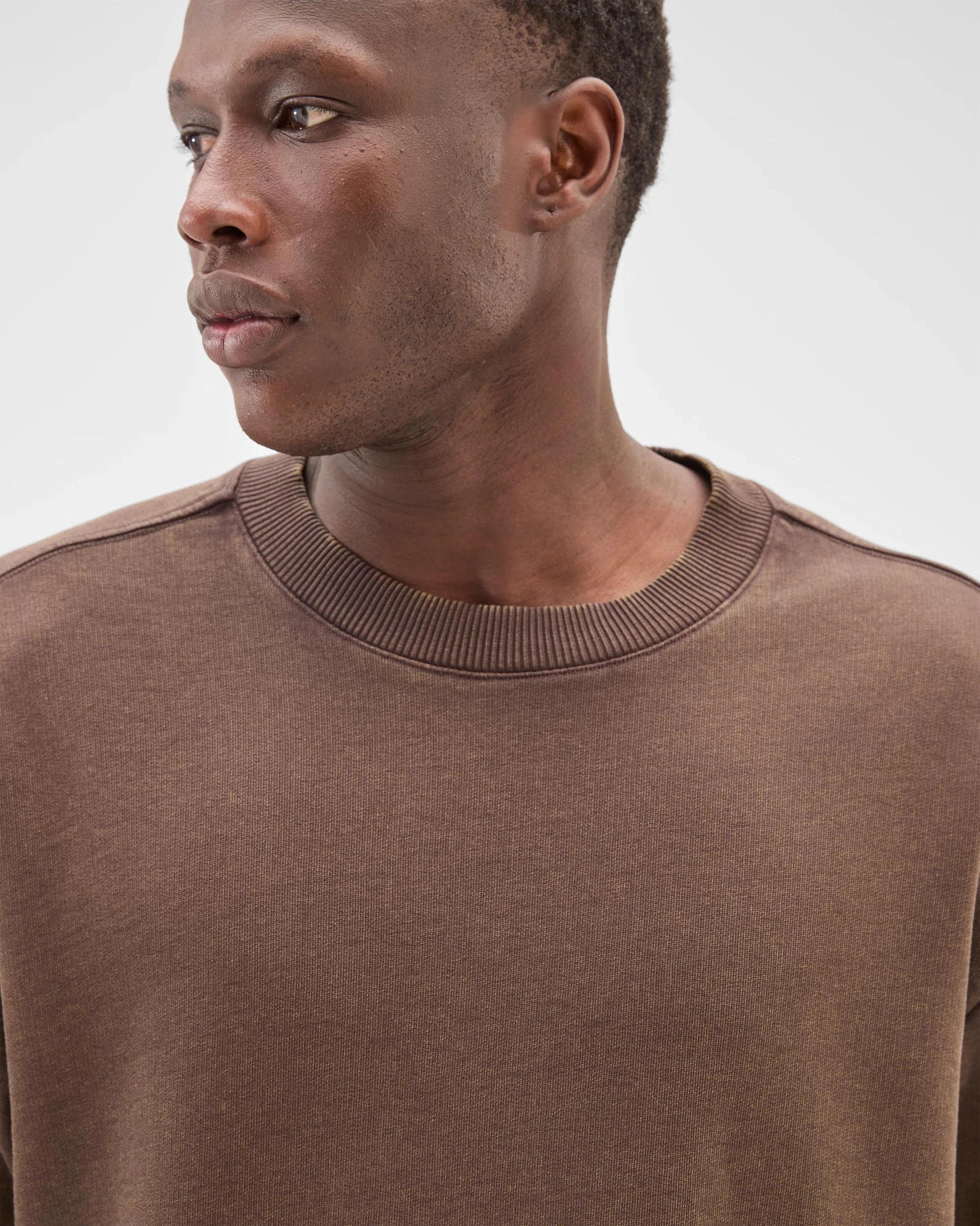 4 Commons Australian Cotton Fleece T-Shirt CHOC BROWN, 4 of 5